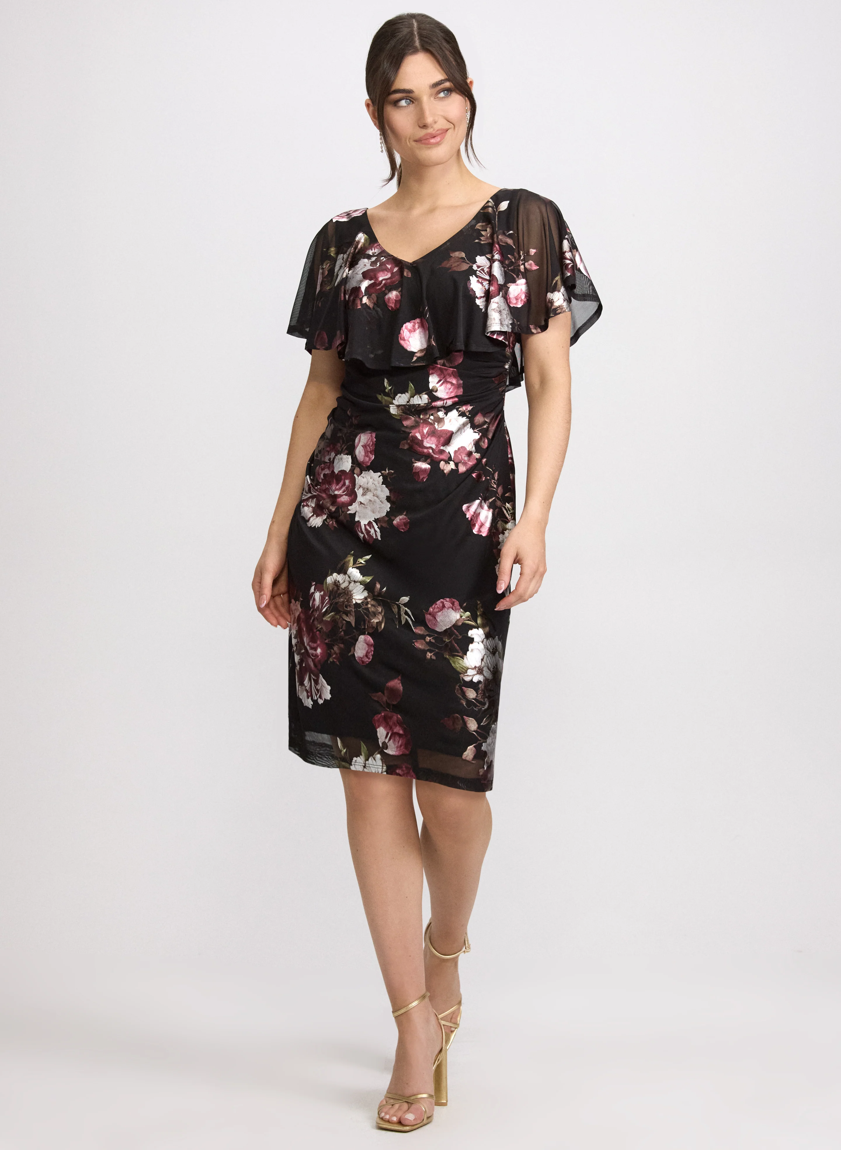 Floral Capelet Dress - Image 2