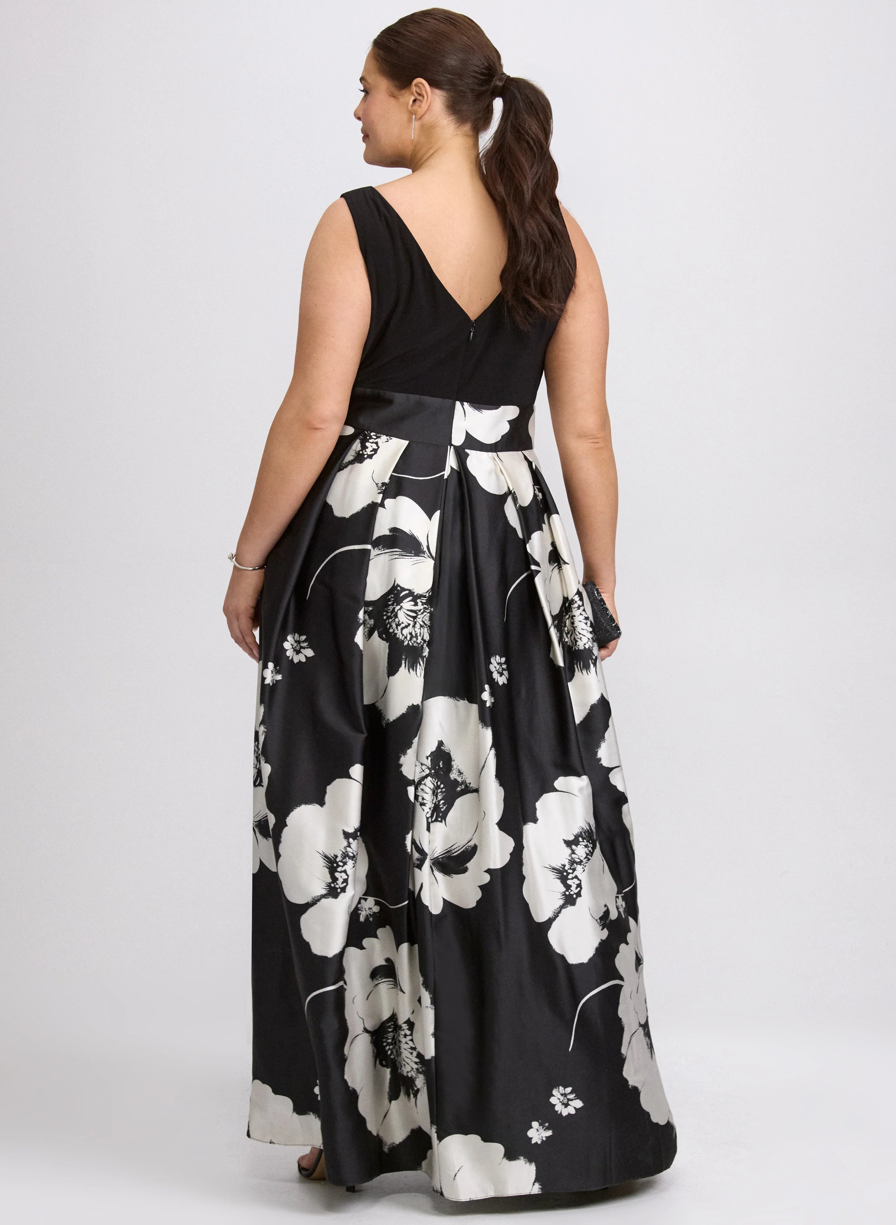 Floral Charmeuse Dress - Image 4
