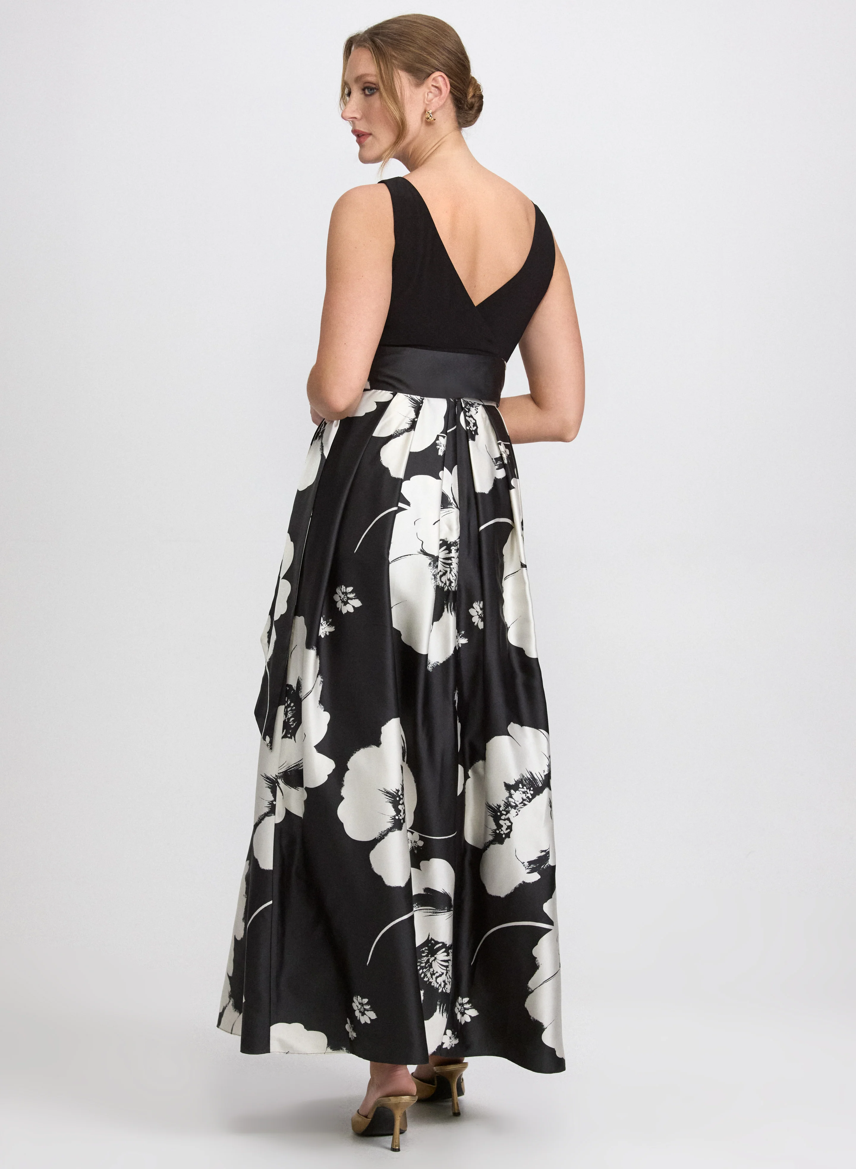 Floral Charmeuse Dress - Image 5