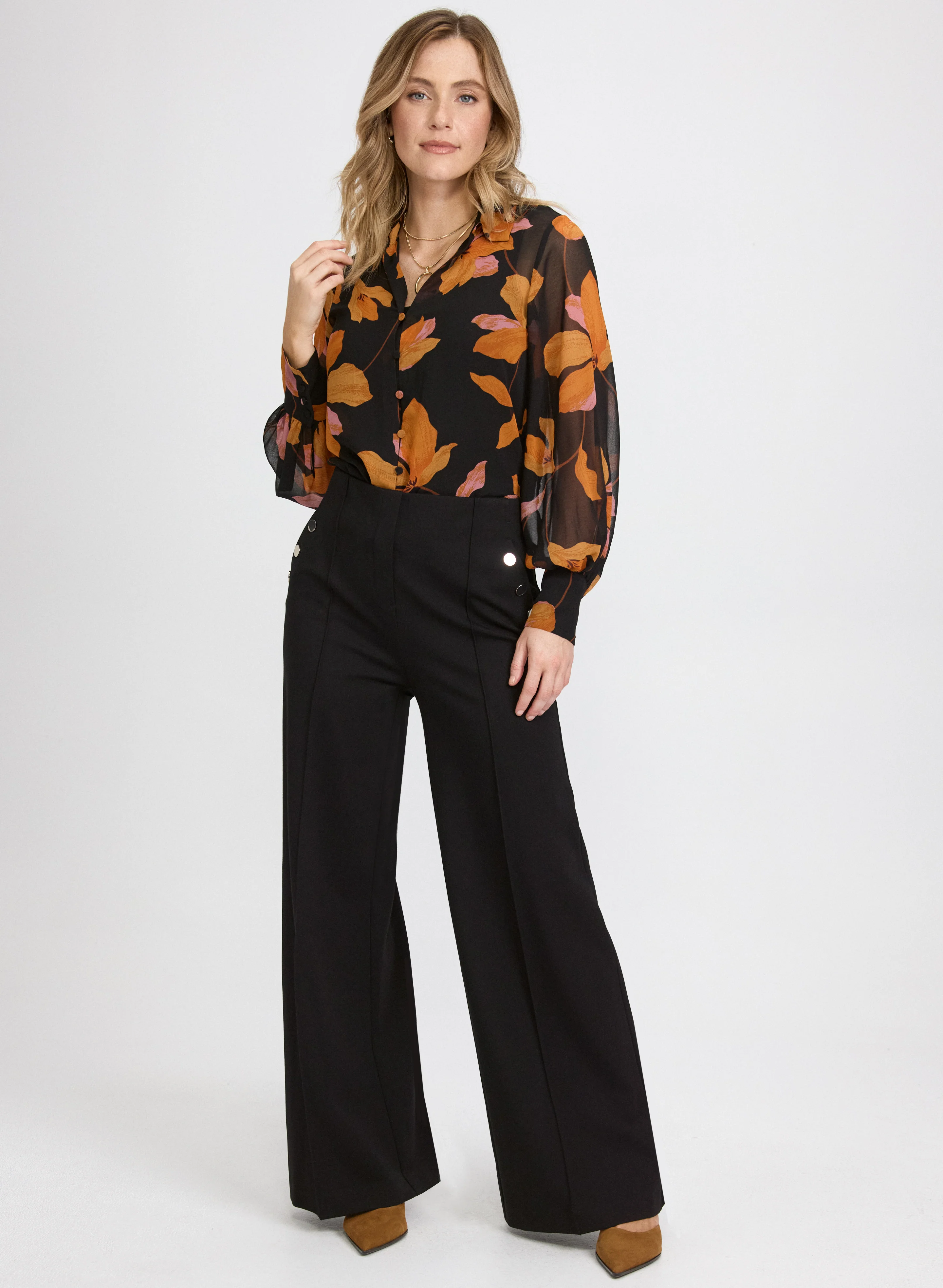 Floral Chiffon Blouse - Image 2