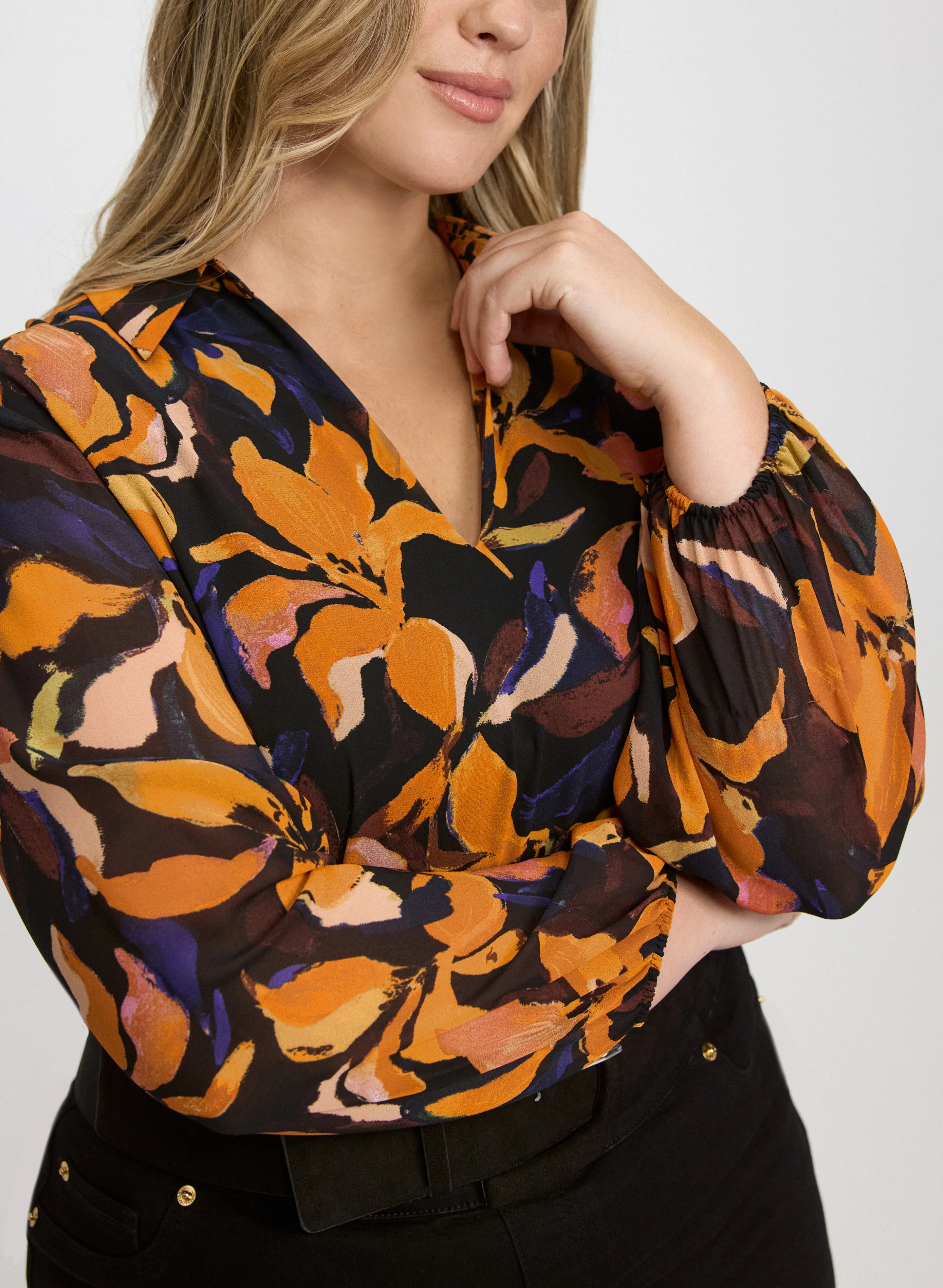 Floral Chiffon Blouse - Image 5