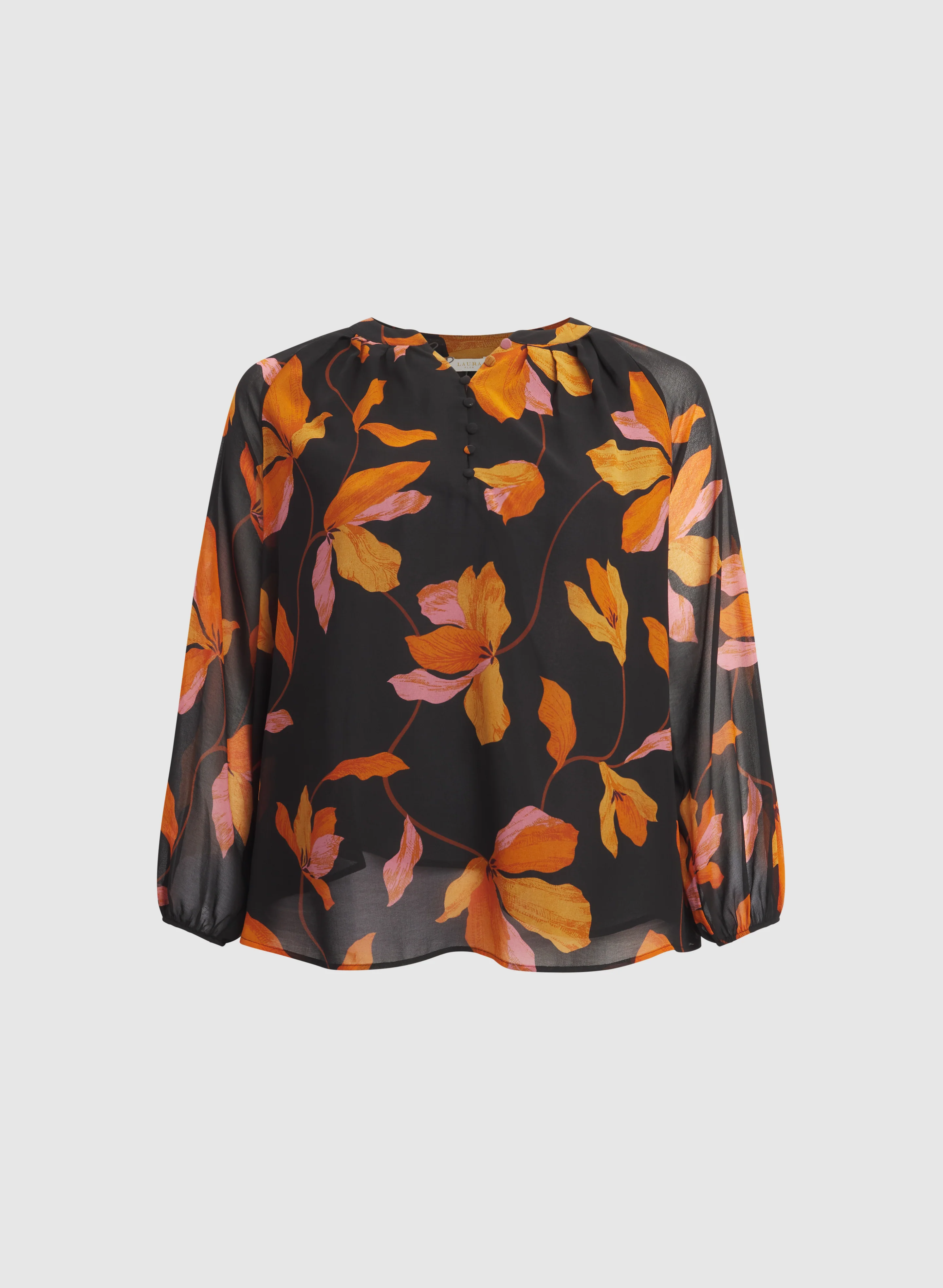 Floral Chiffon Blouse - Image 6