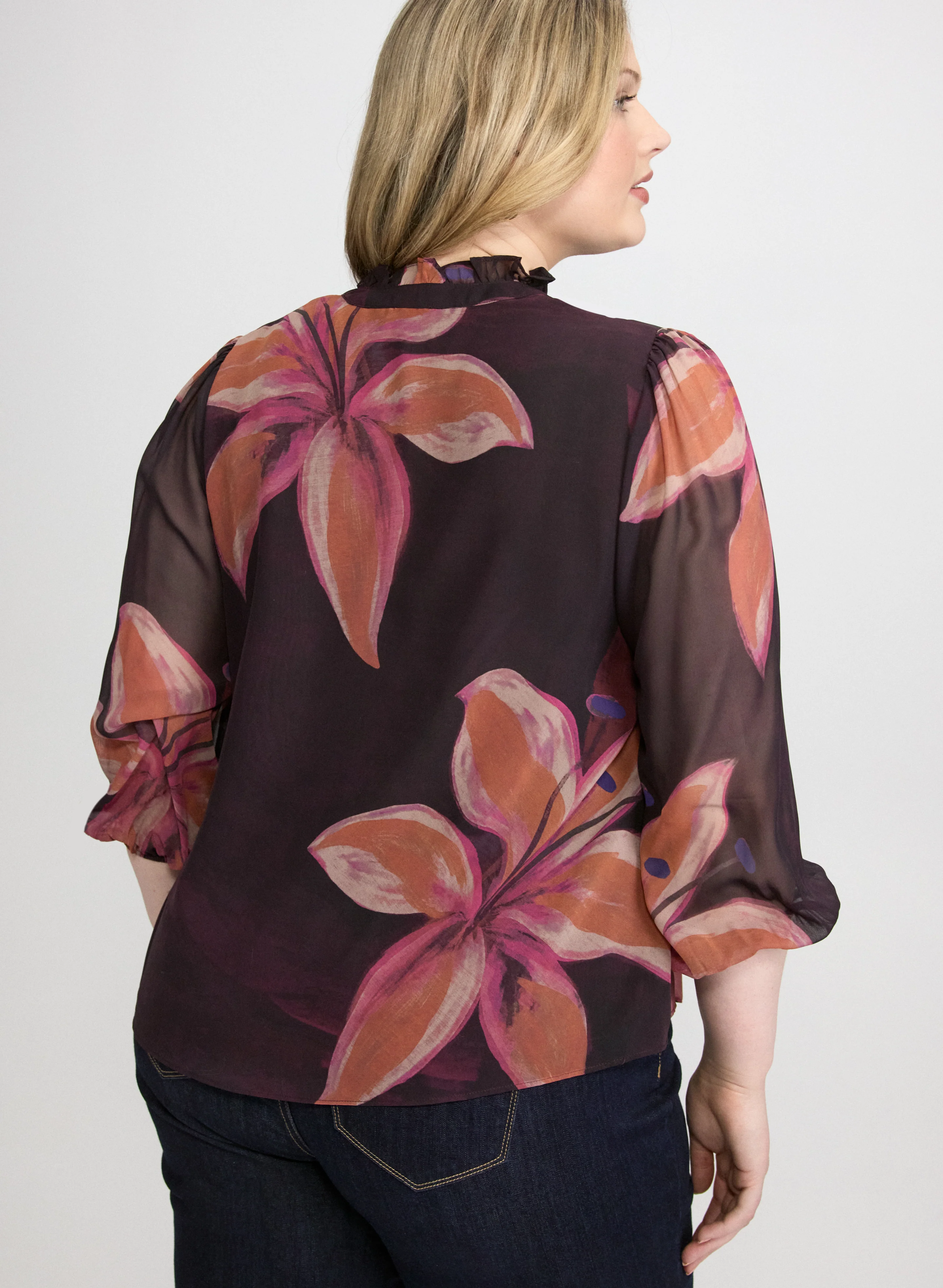 Floral Chiffon Blouse - Image 4