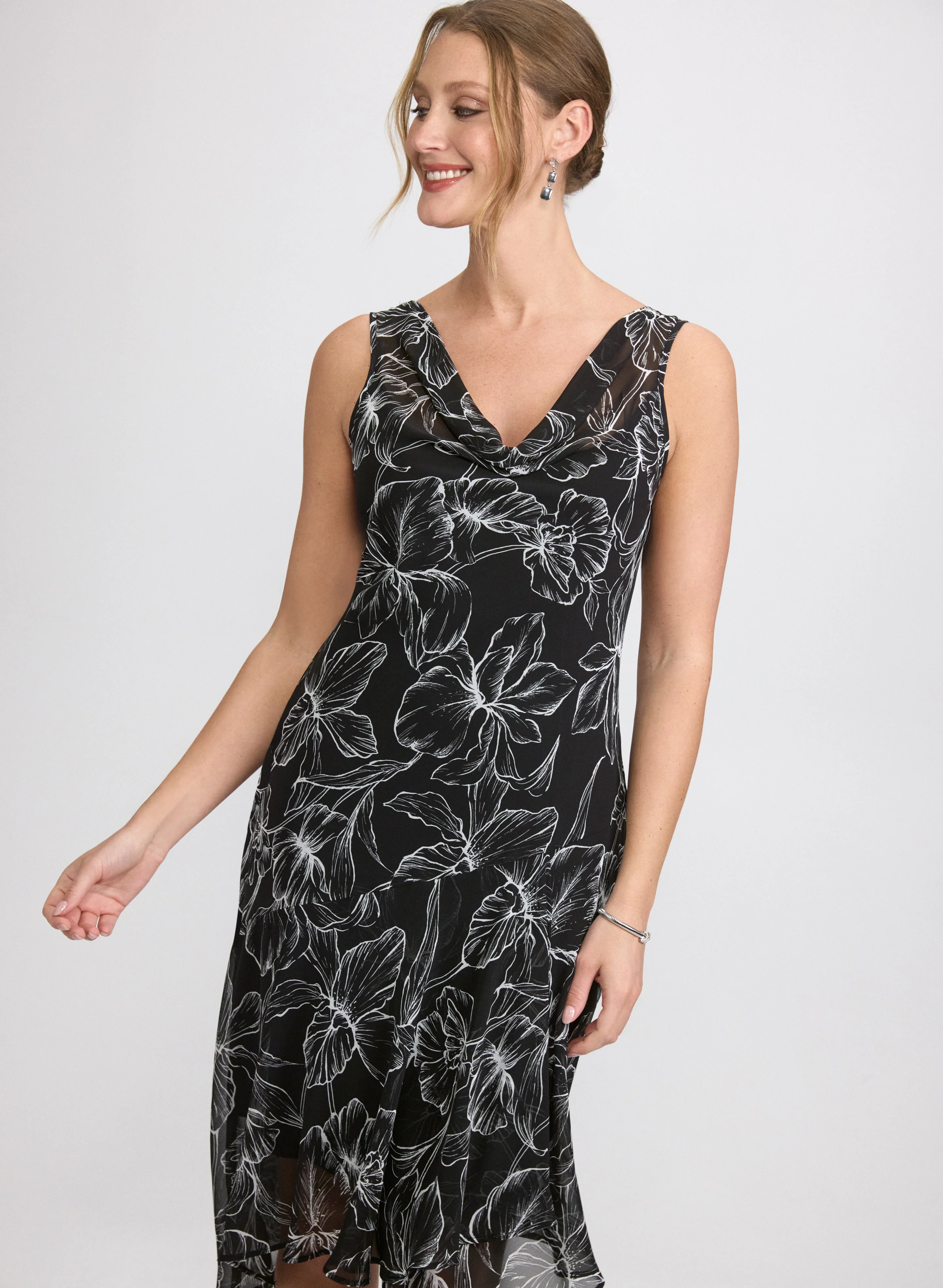 Floral Chiffon Dress - Image 5