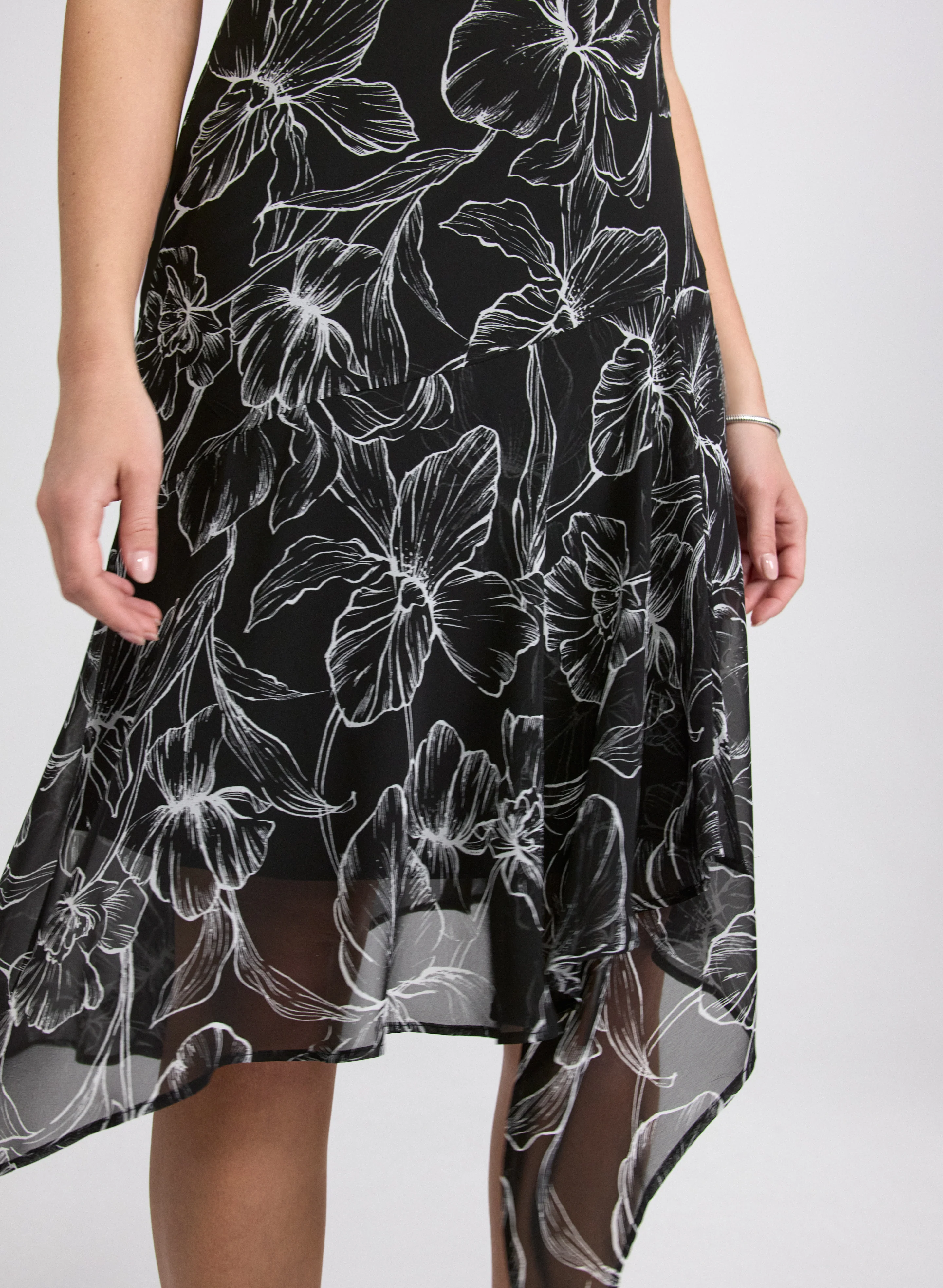 Floral Chiffon Dress - Image 6