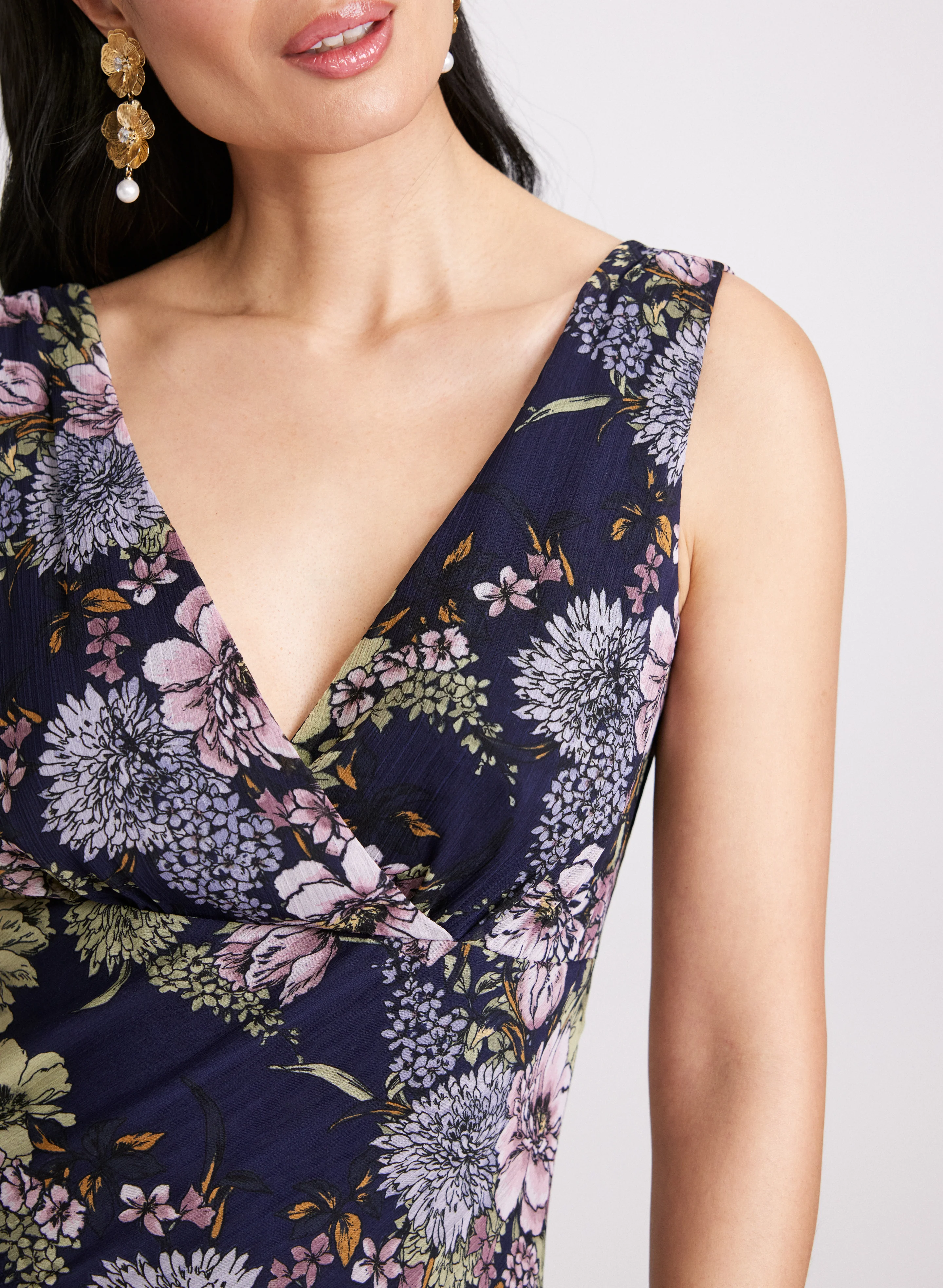 Floral Chiffon Dress - Image 5