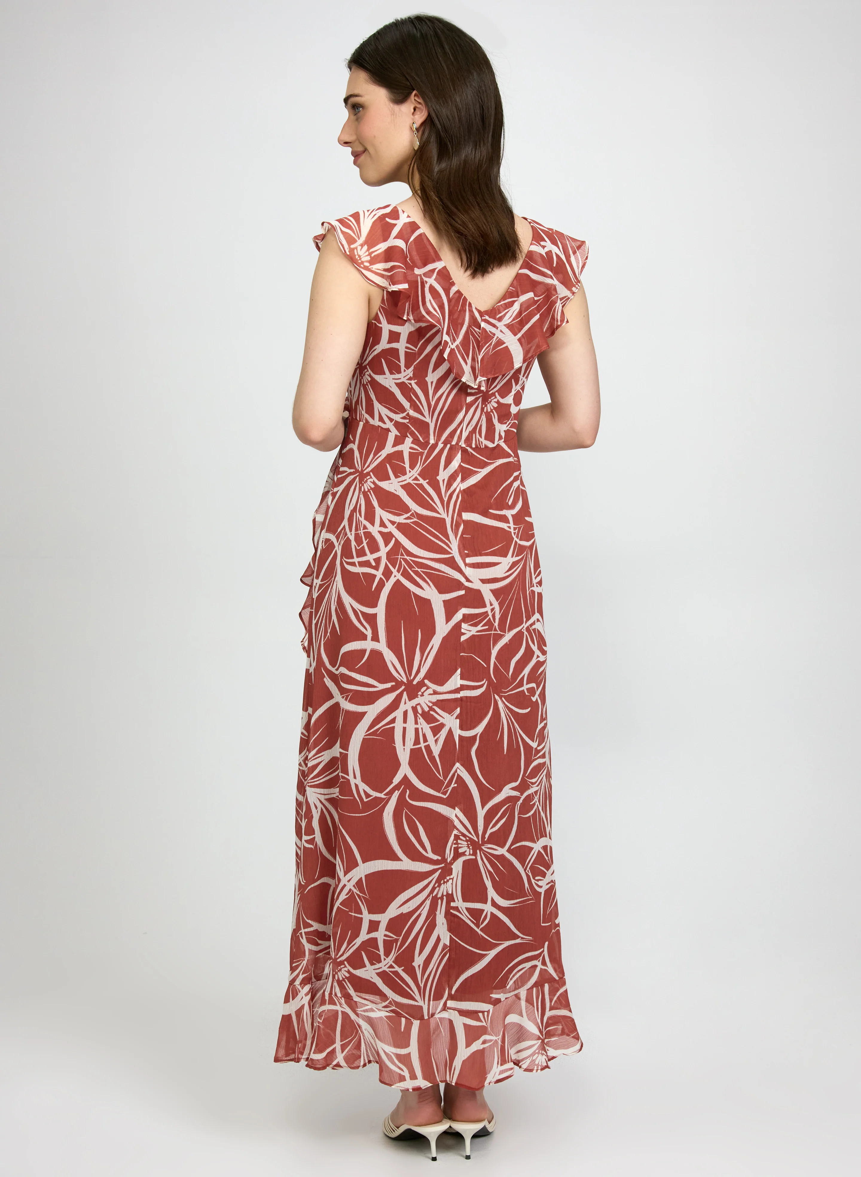 Floral Chiffon Dress - Image 4