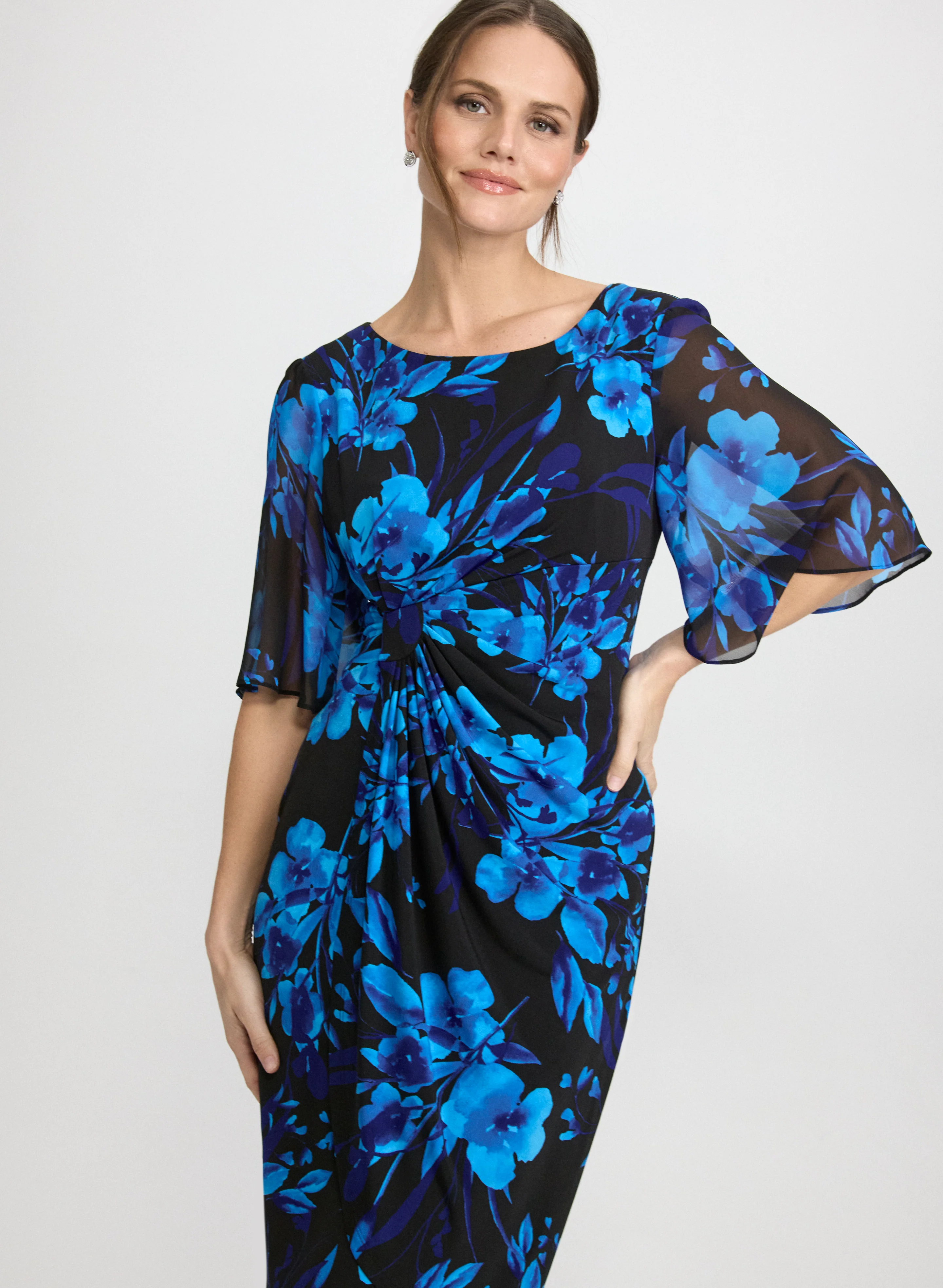 Floral Chiffon Dress - Image 7