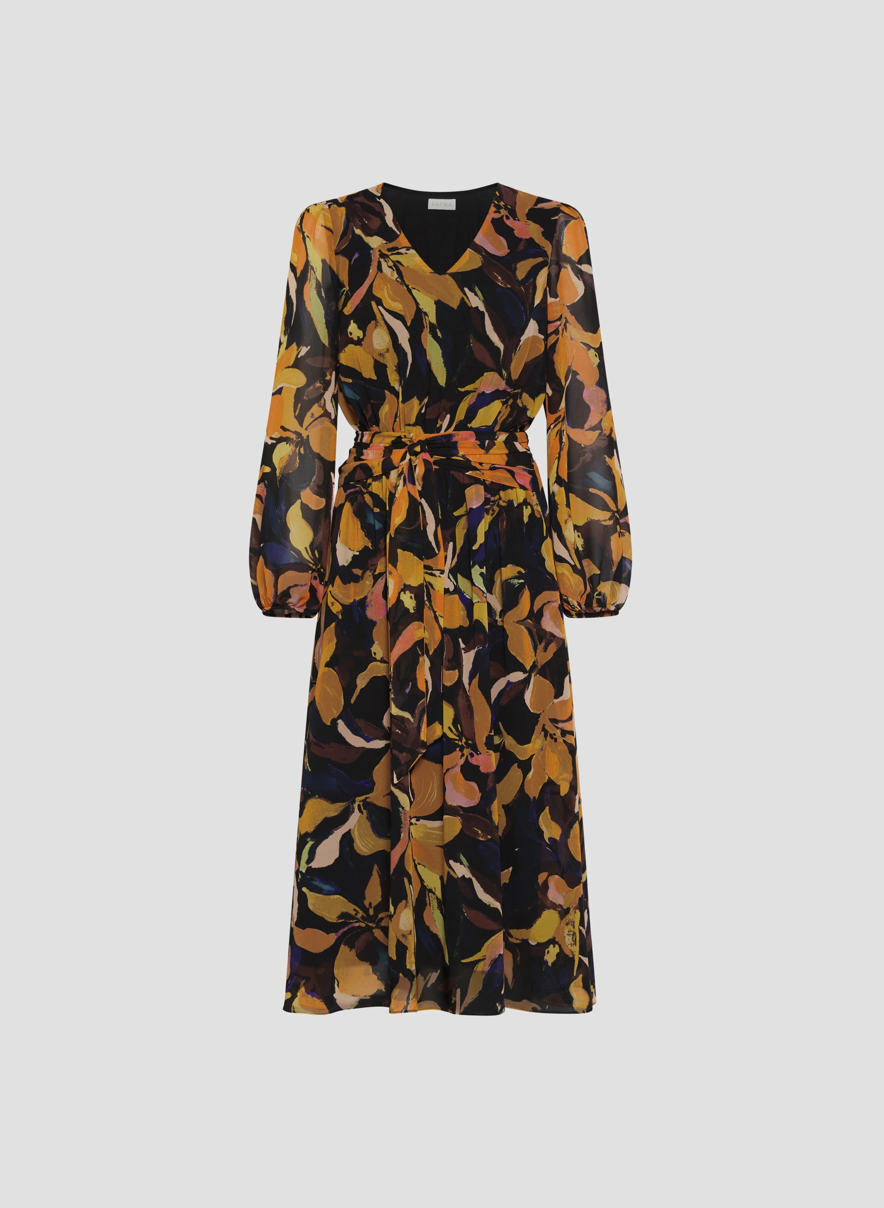 Floral Chiffon Dress - Image 6