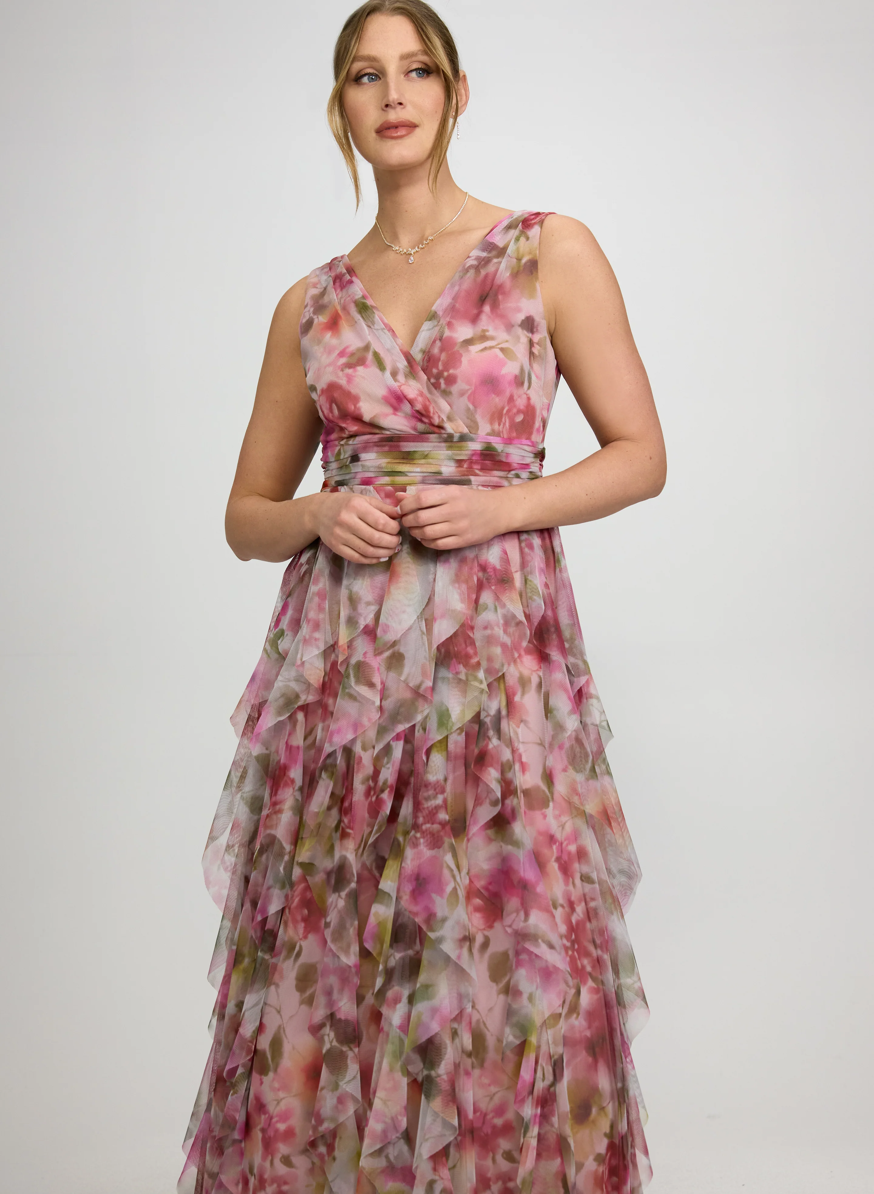 Floral Chiffon Dress - Image 4