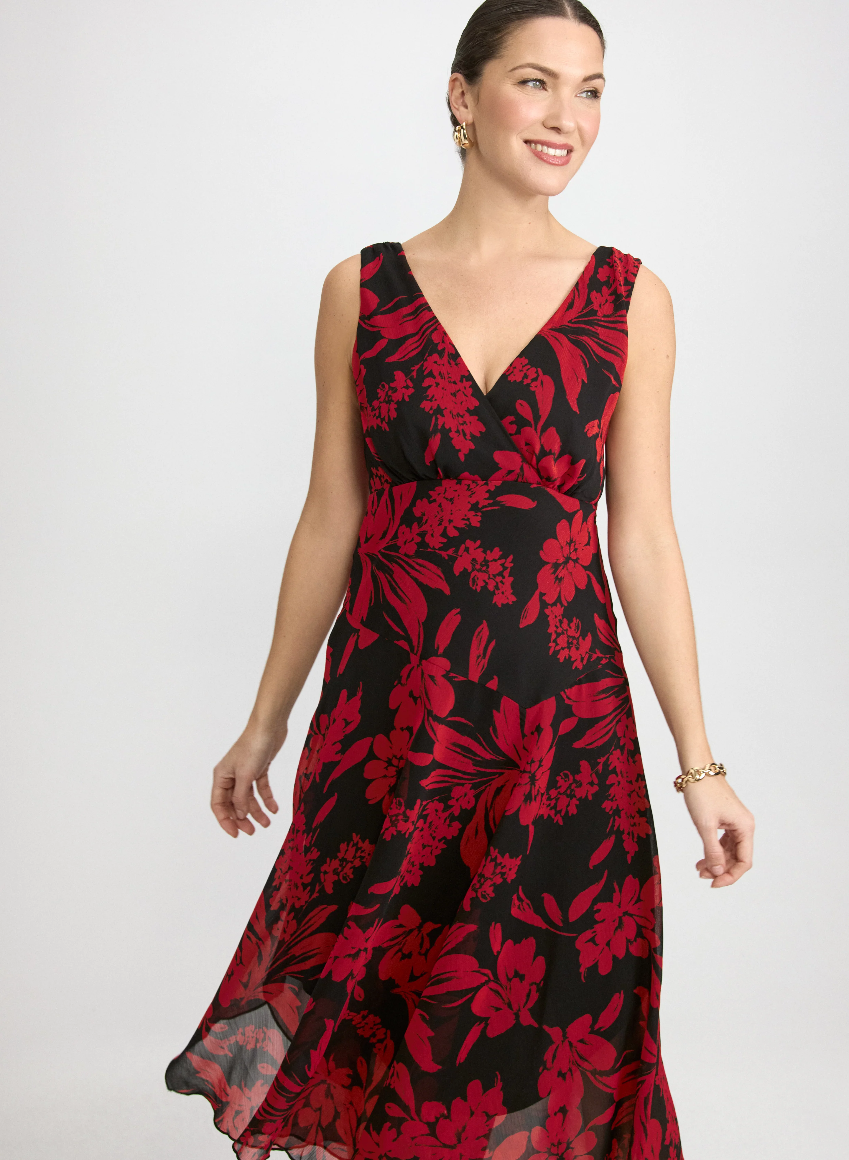 Floral Chiffon Dress - Image 7