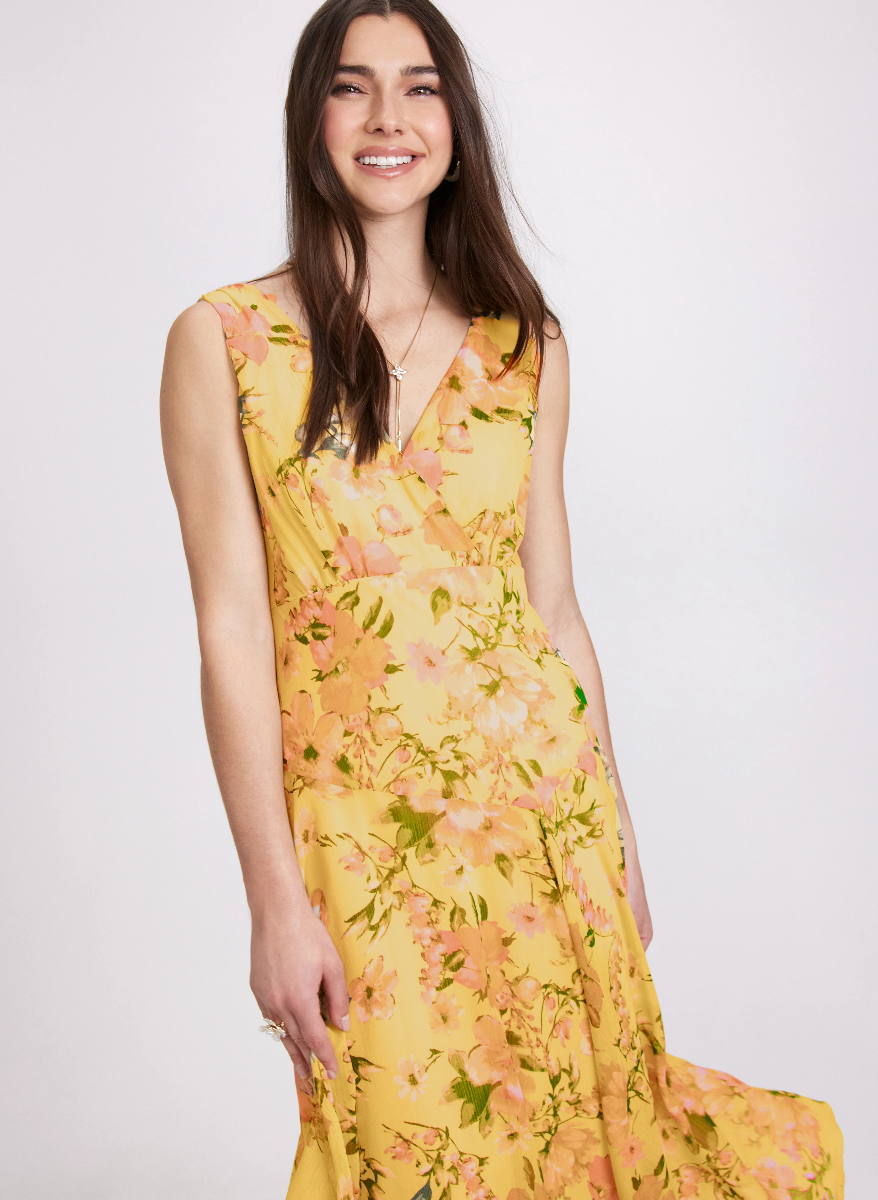 Floral Chiffon Dress - Image 4