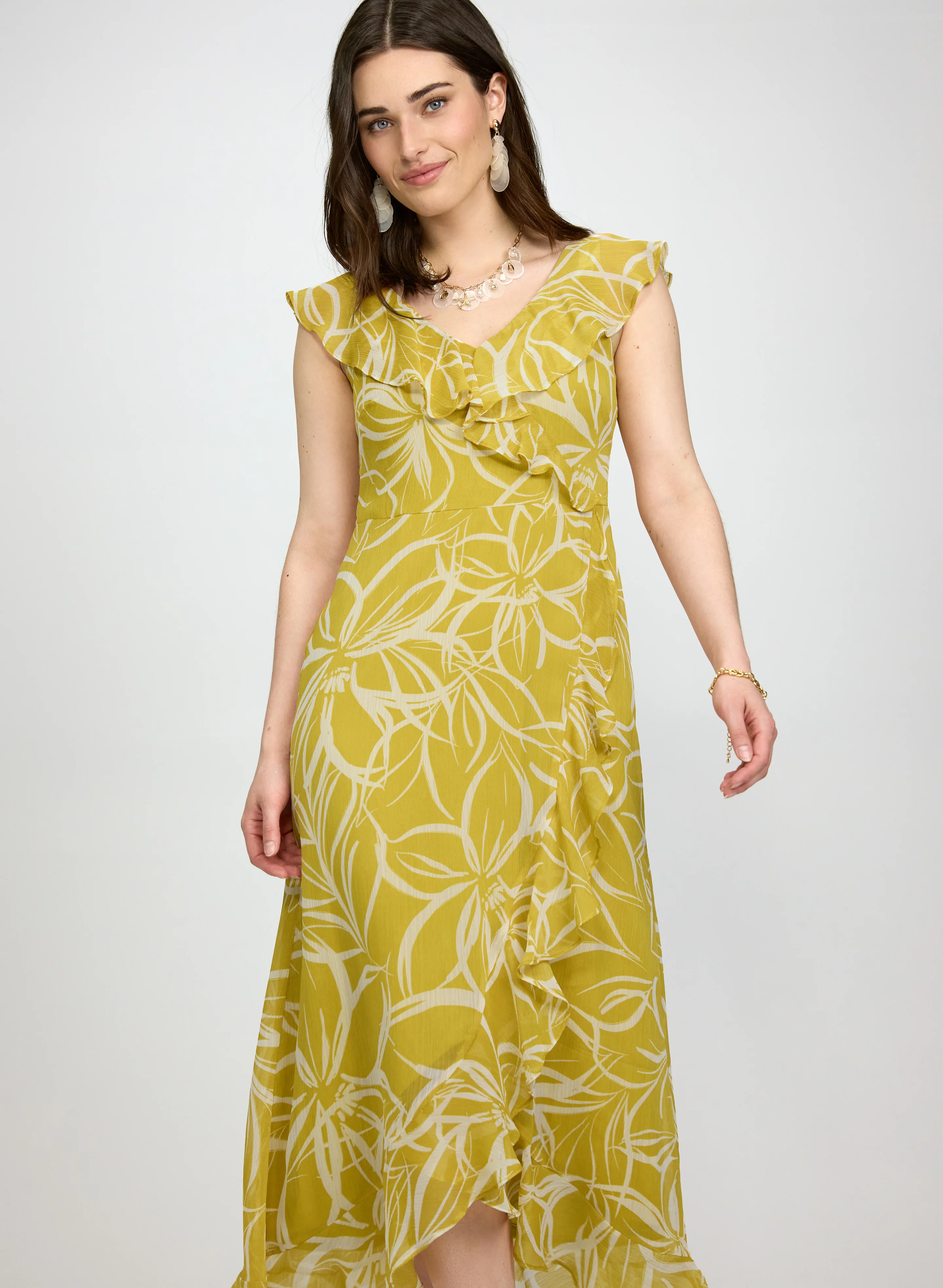 Floral Chiffon Dress - Image 7