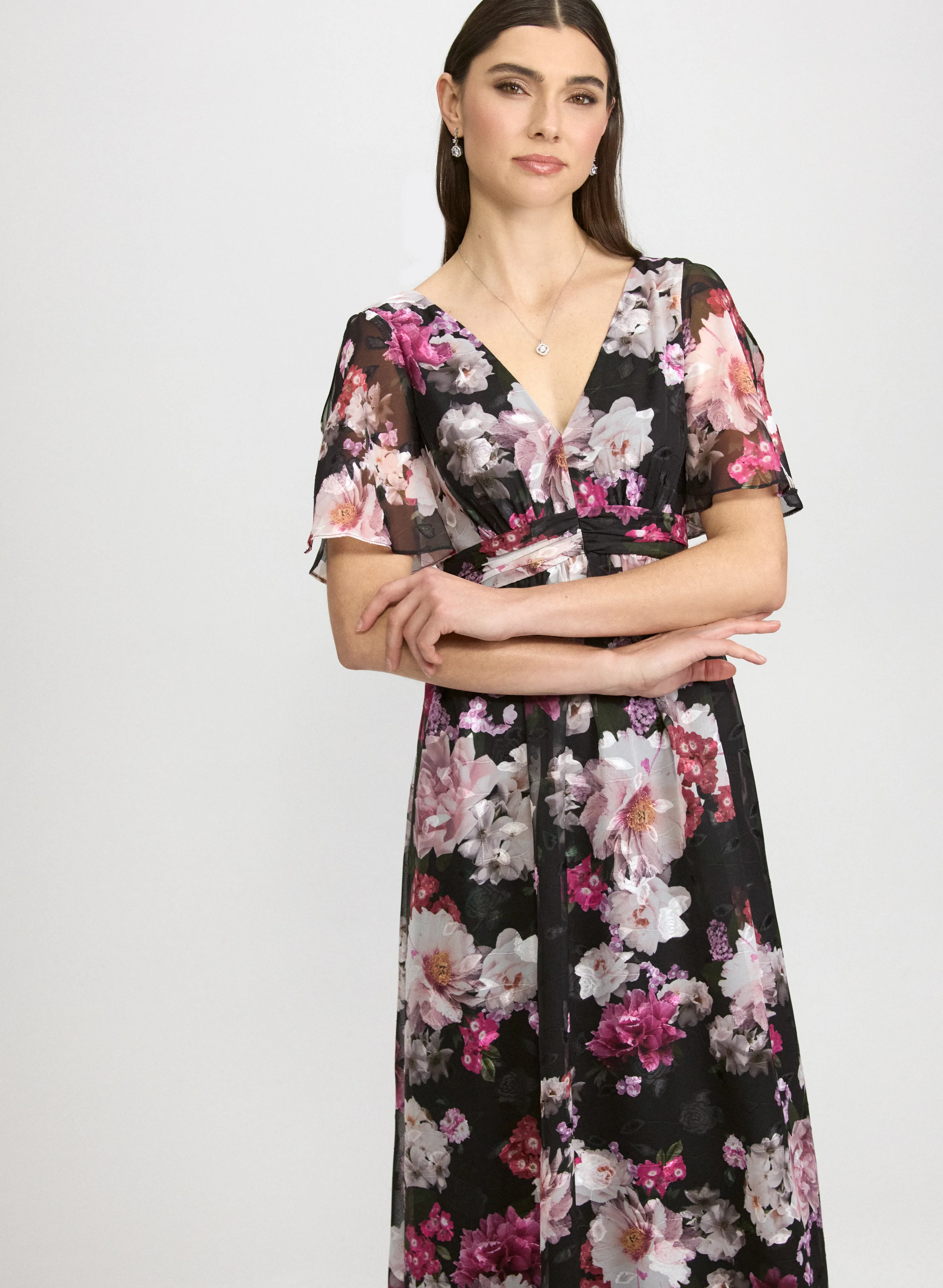 Floral Chiffon Maxi Dress - Image 7