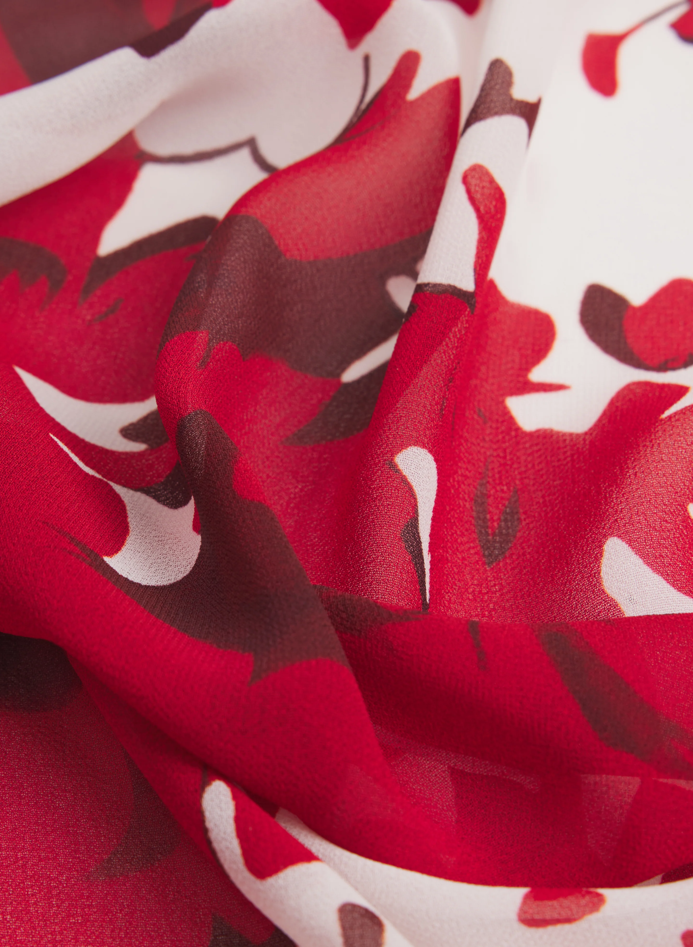 Floral Chiffon Scarf - Image 2