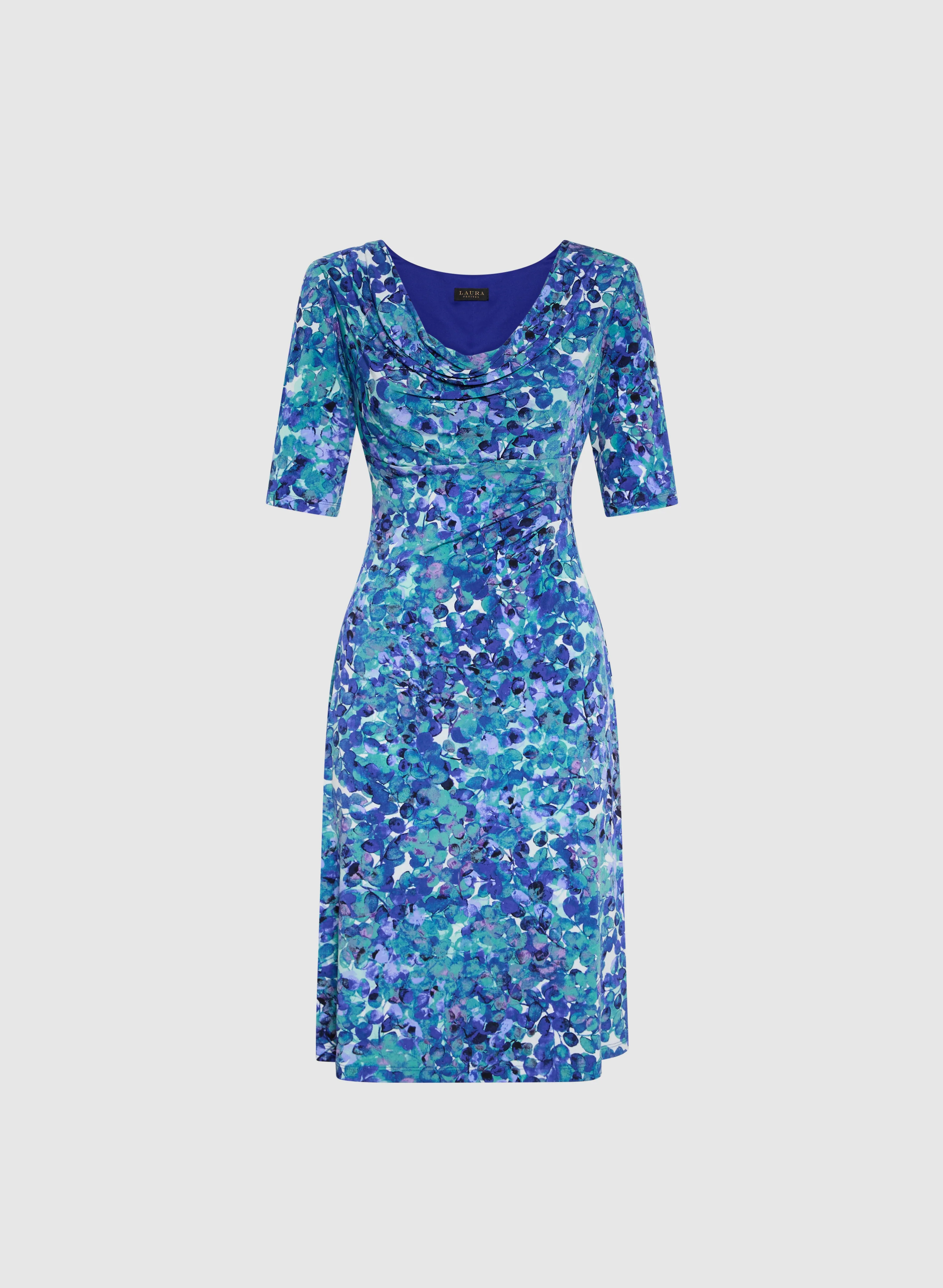 Floral Cowl Neck Dress - Image 5