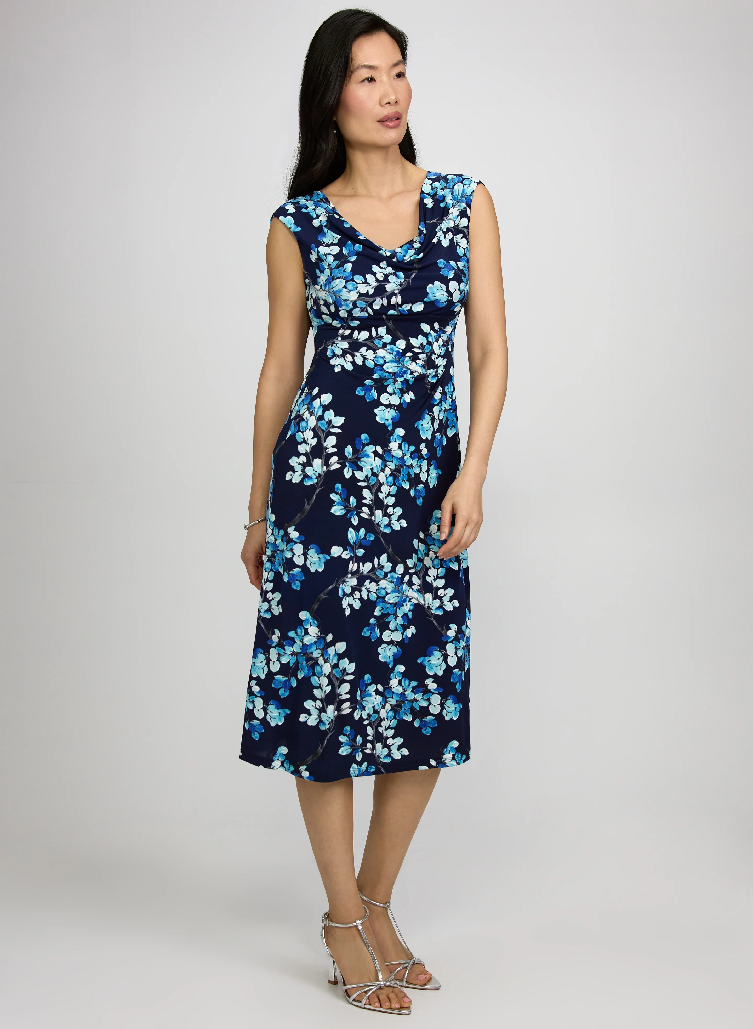 Floral Cowl Neck Dress - Image 2
