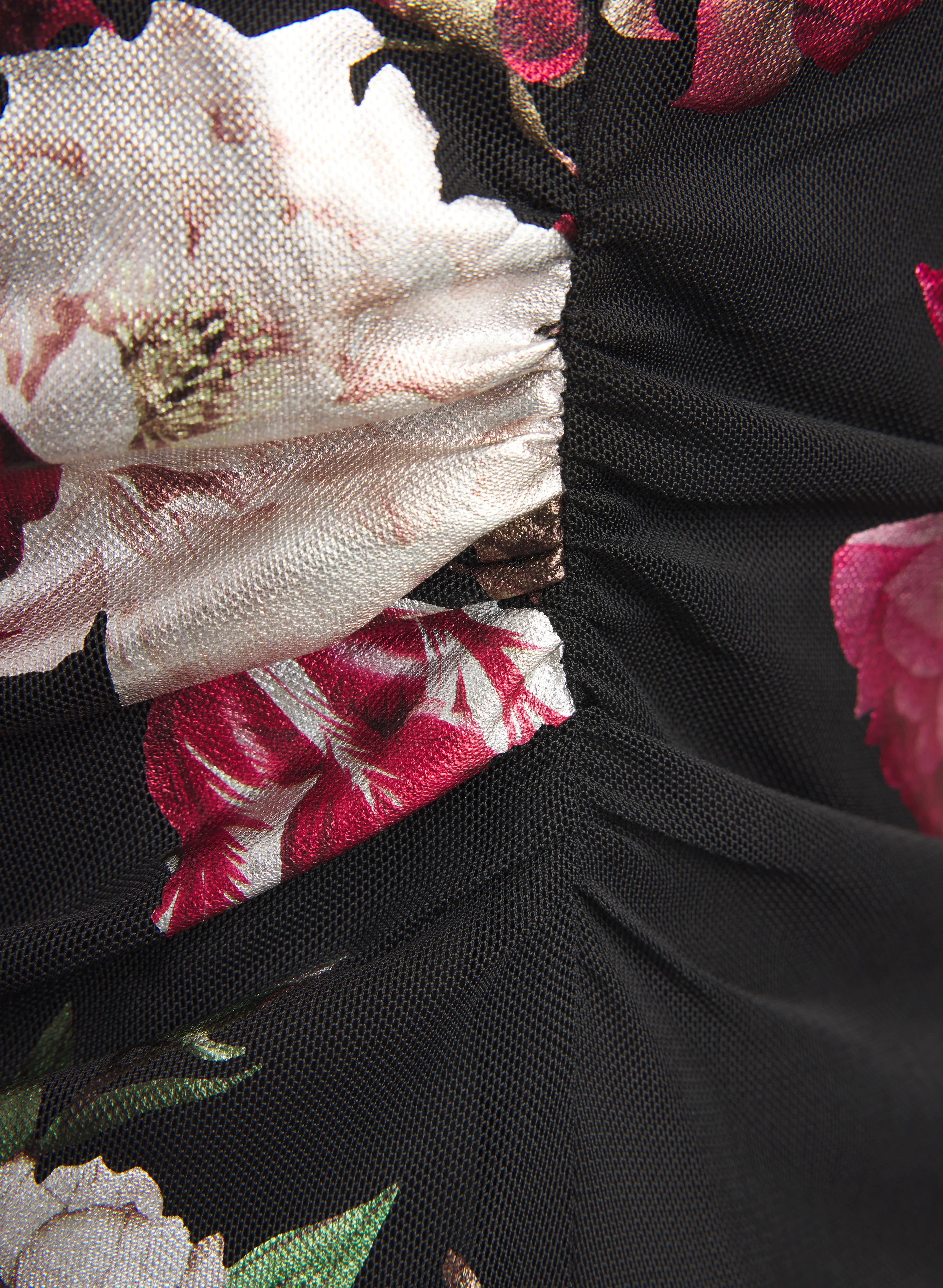 Floral Draped Dress - Image 6