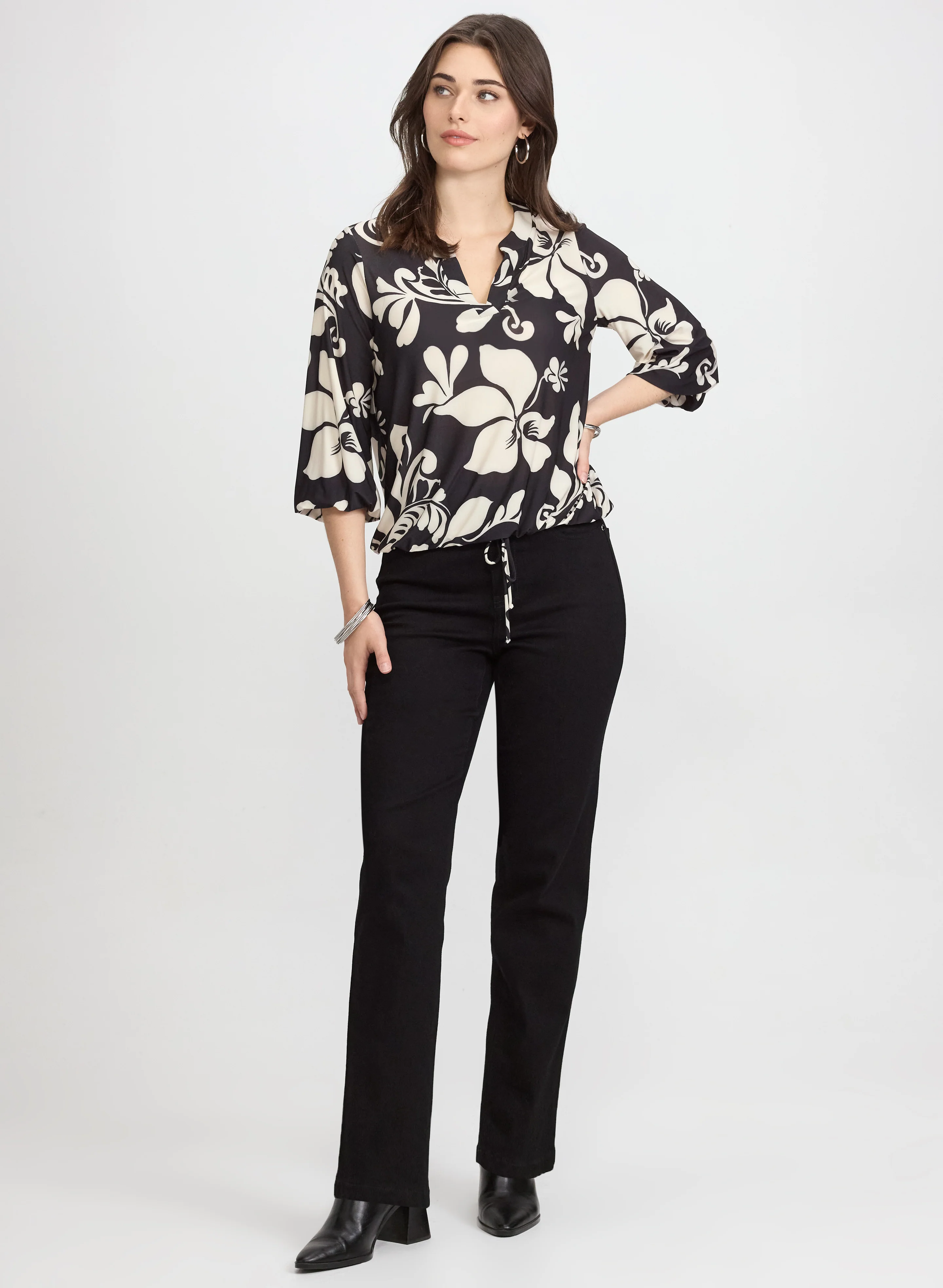 Floral Drawstring Top - Image 3