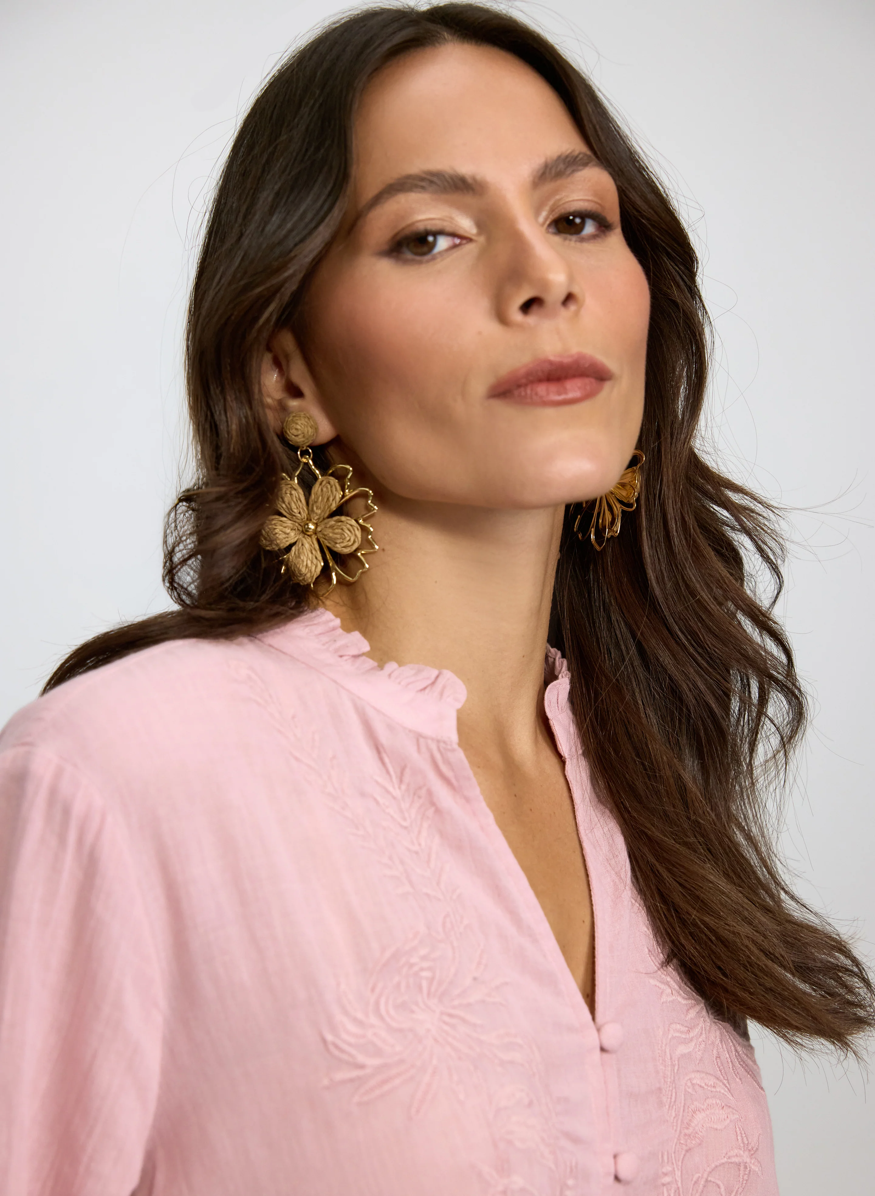 Floral Embroidered Cotton Blouse - Image 4
