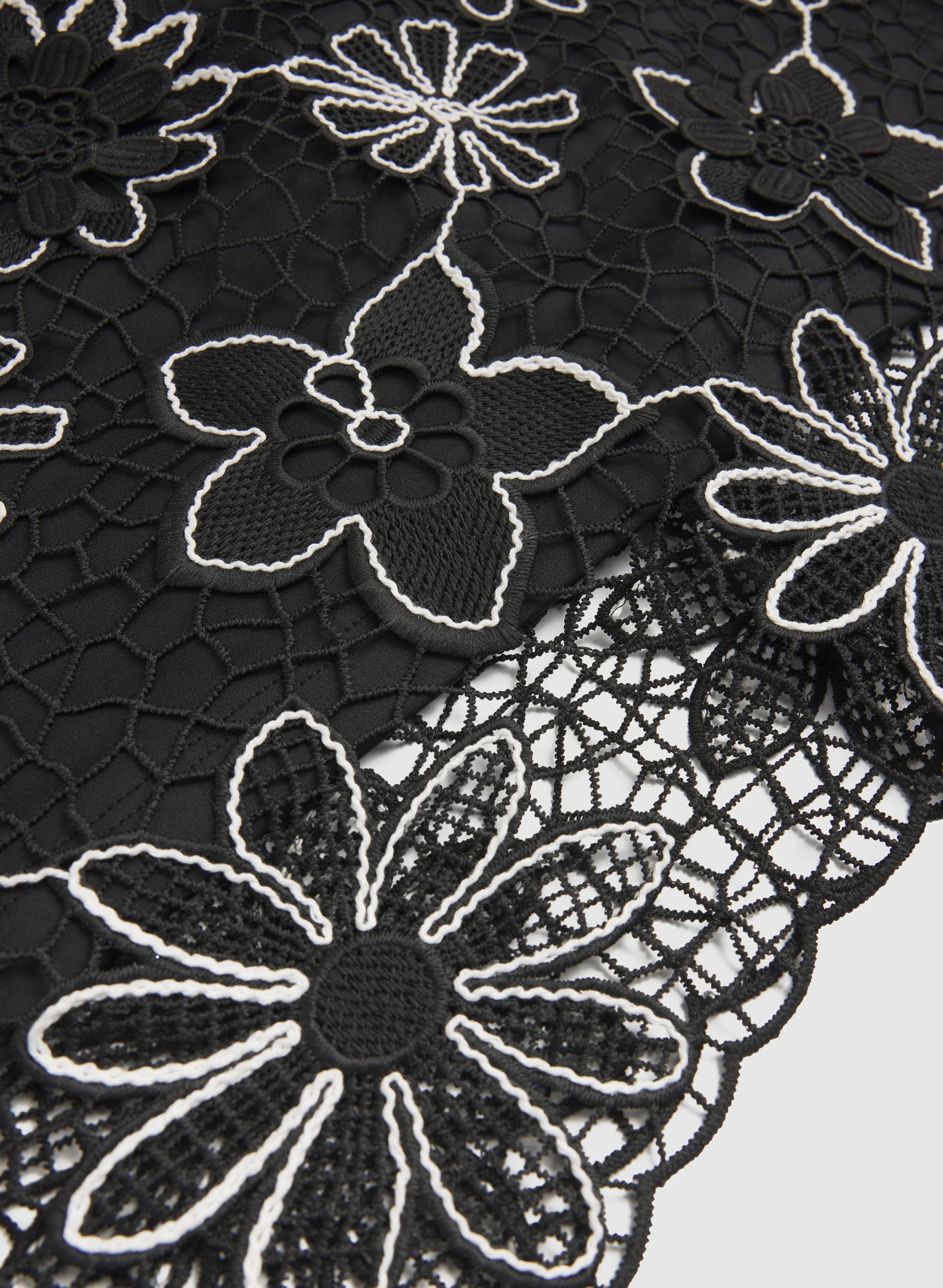 Floral Embroidered Crochet Dress - Image 7
