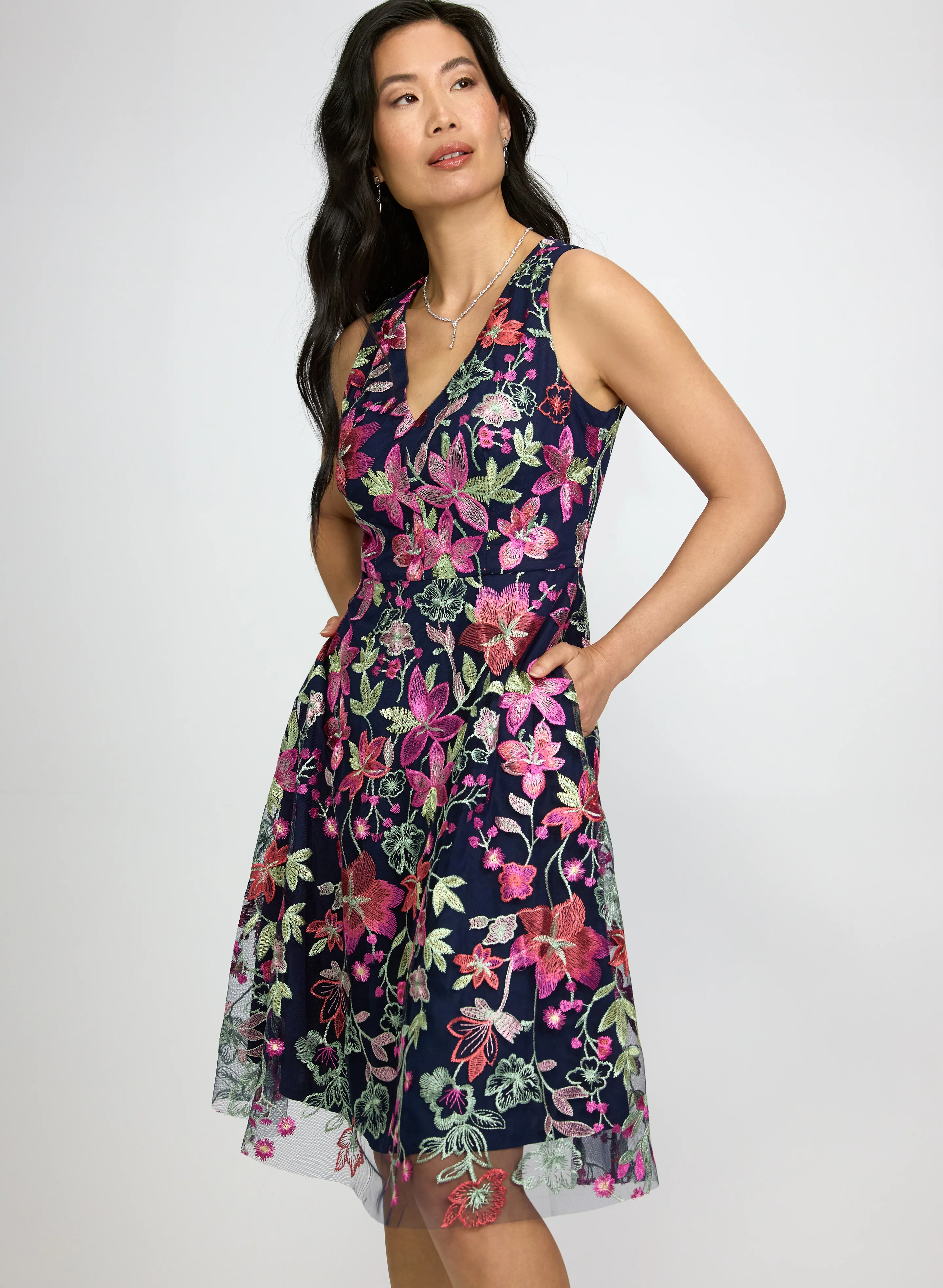 Floral Embroidered Dress - Image 7