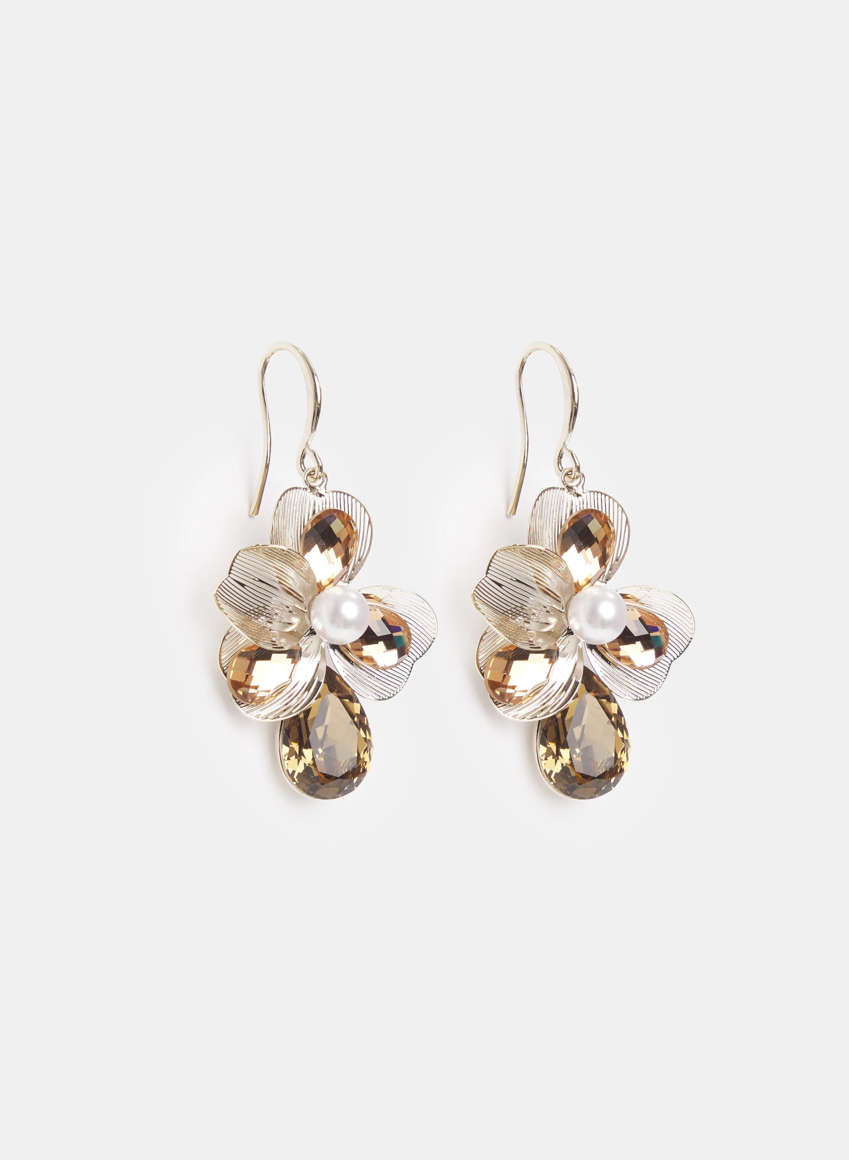 Floral Filigree Drop Earrings - Image 2