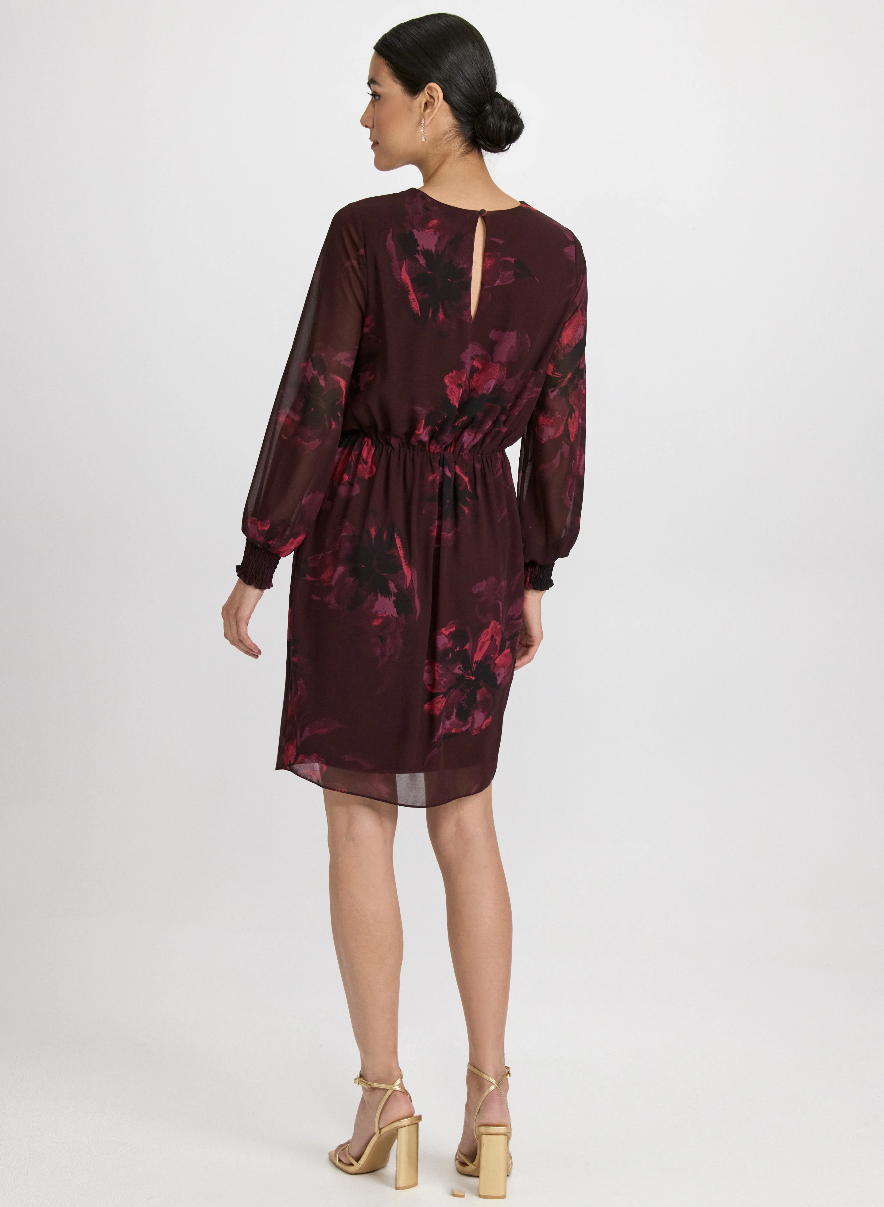 Floral Flounce Front Dress - Image 3
