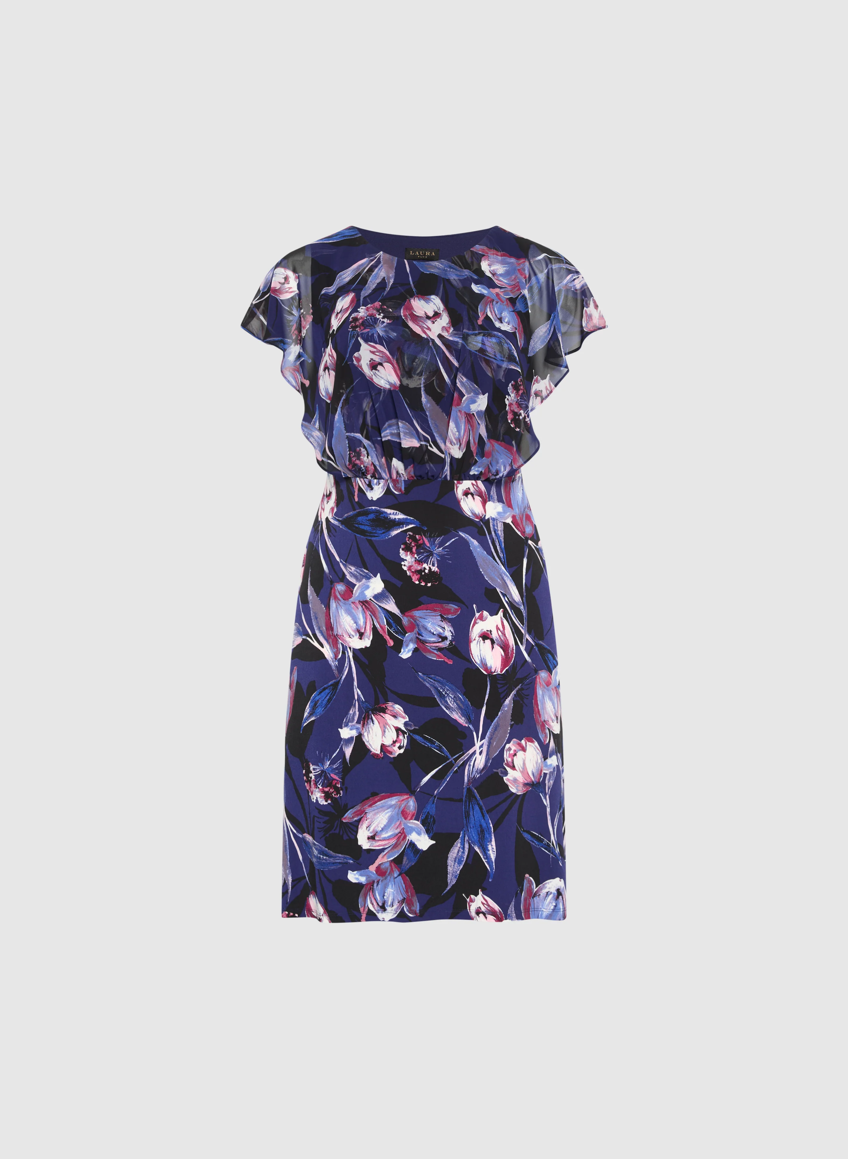 Floral Flutter Sleeve Dress - Image 6