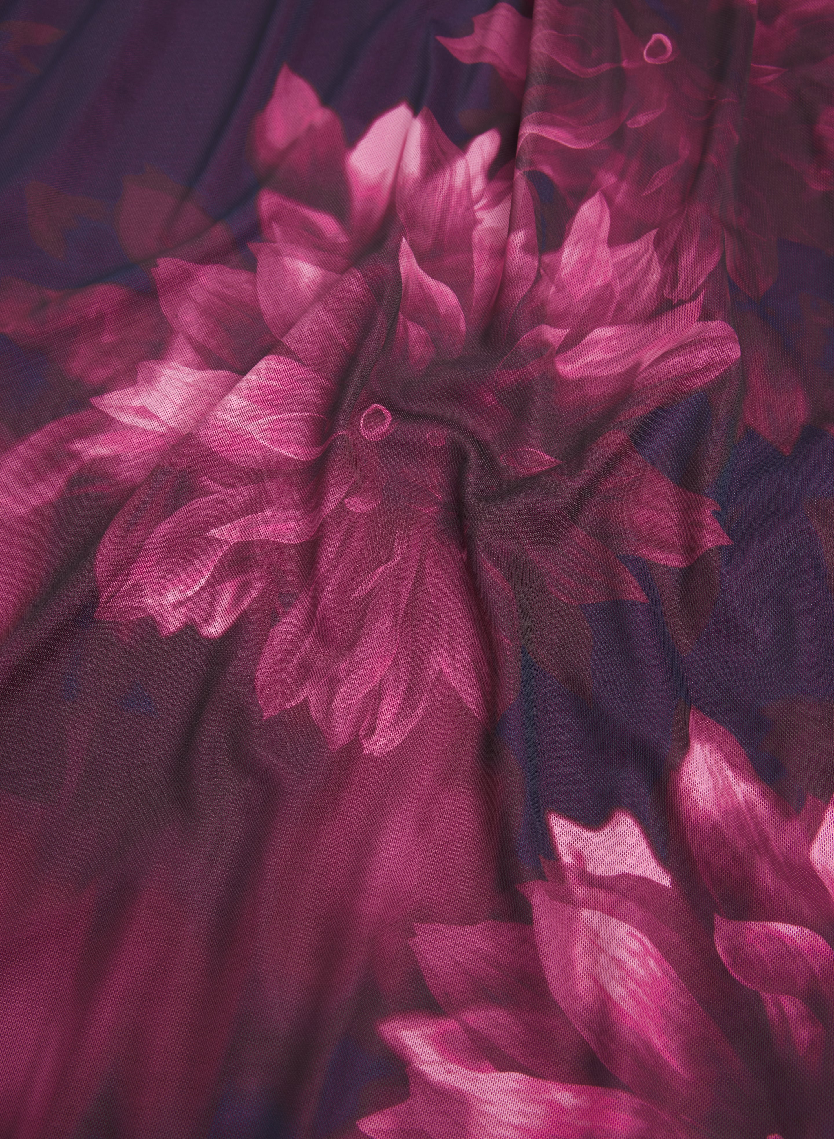 Floral Gathered Halter Dress - Image 7