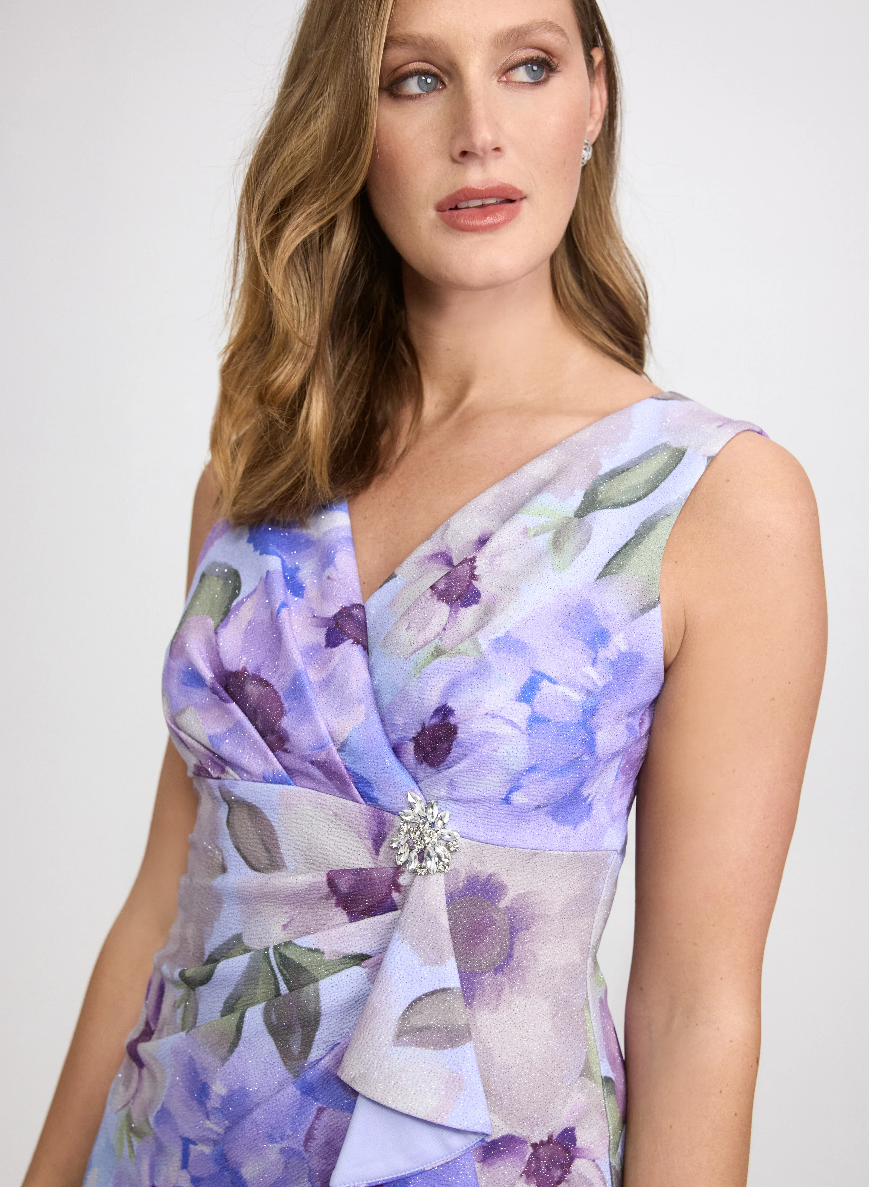 Floral Glitter Dress - Image 3