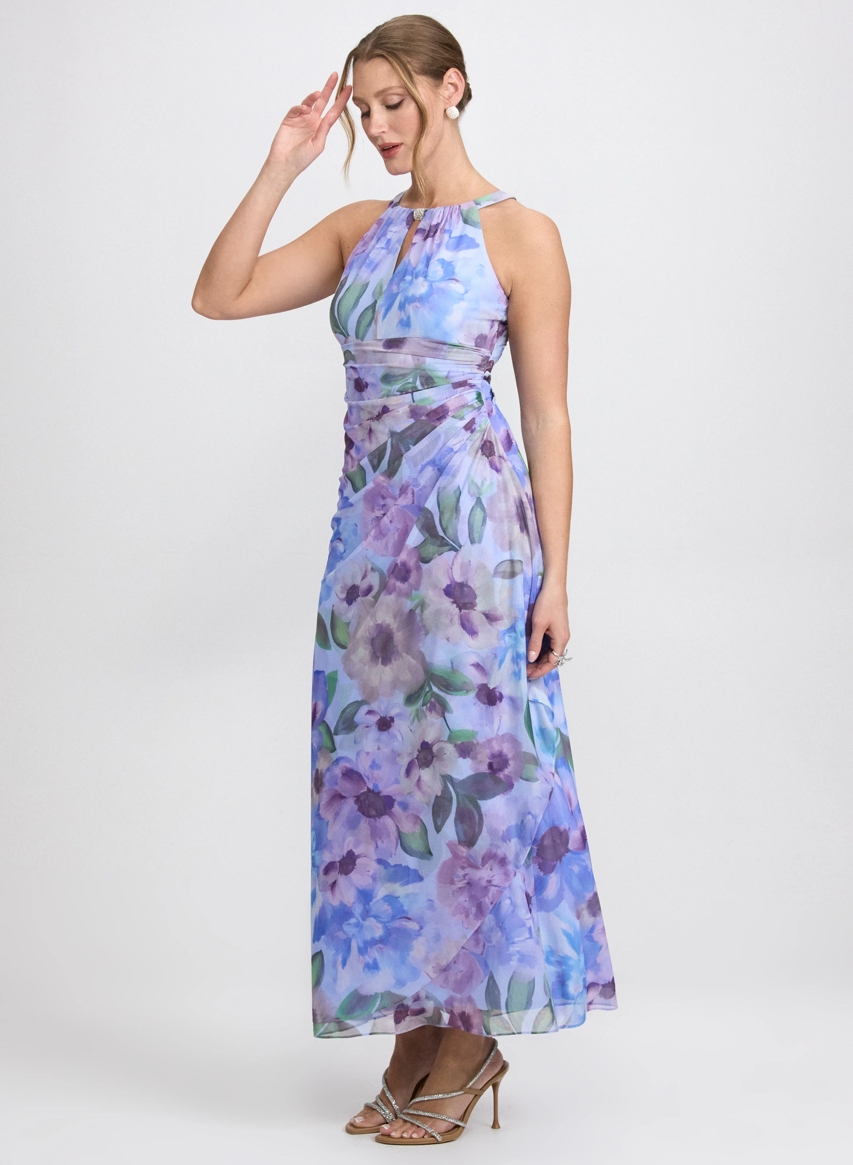 Floral Halter Dress - Image 2