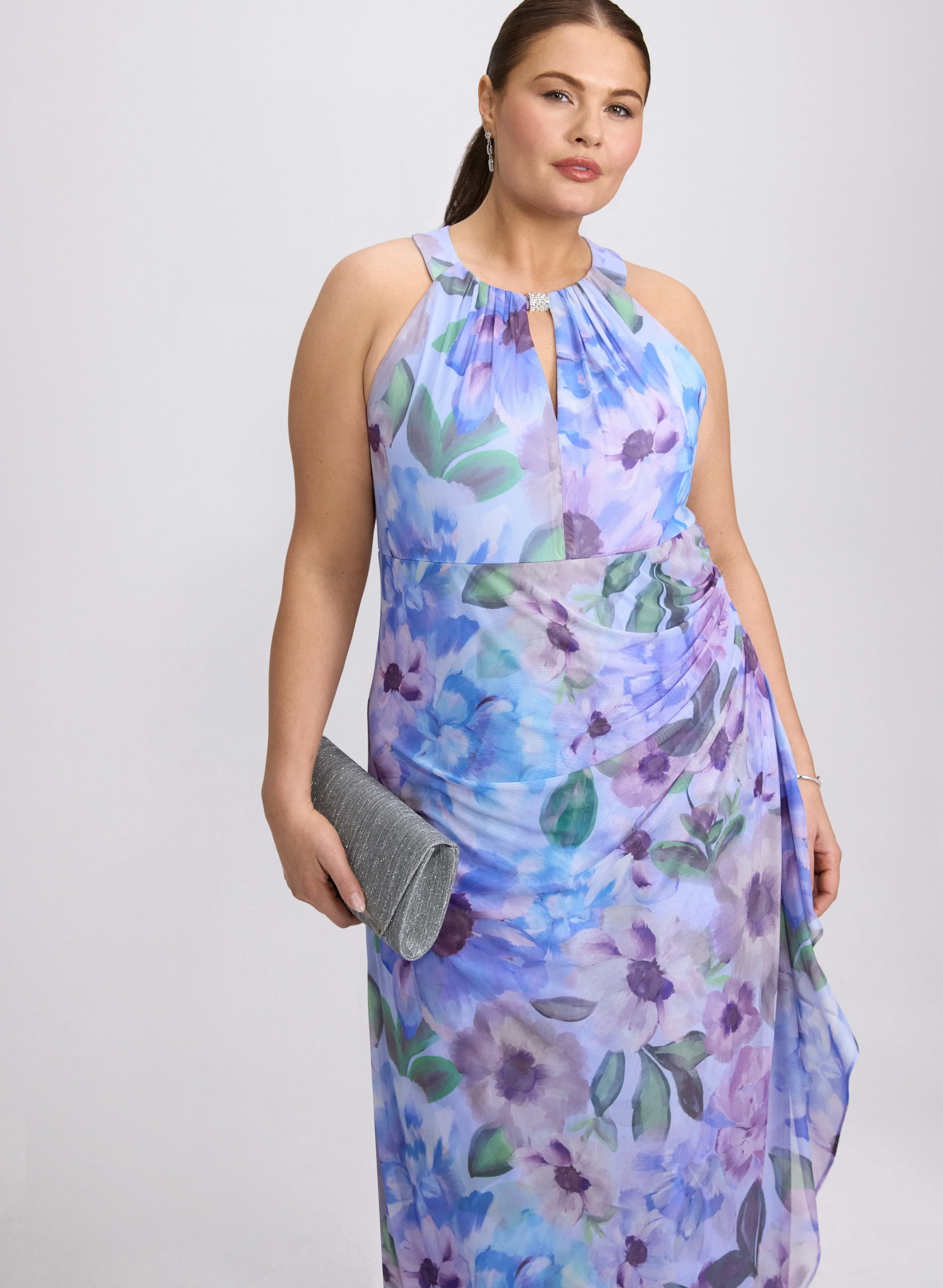 Floral Halter Dress - Image 3