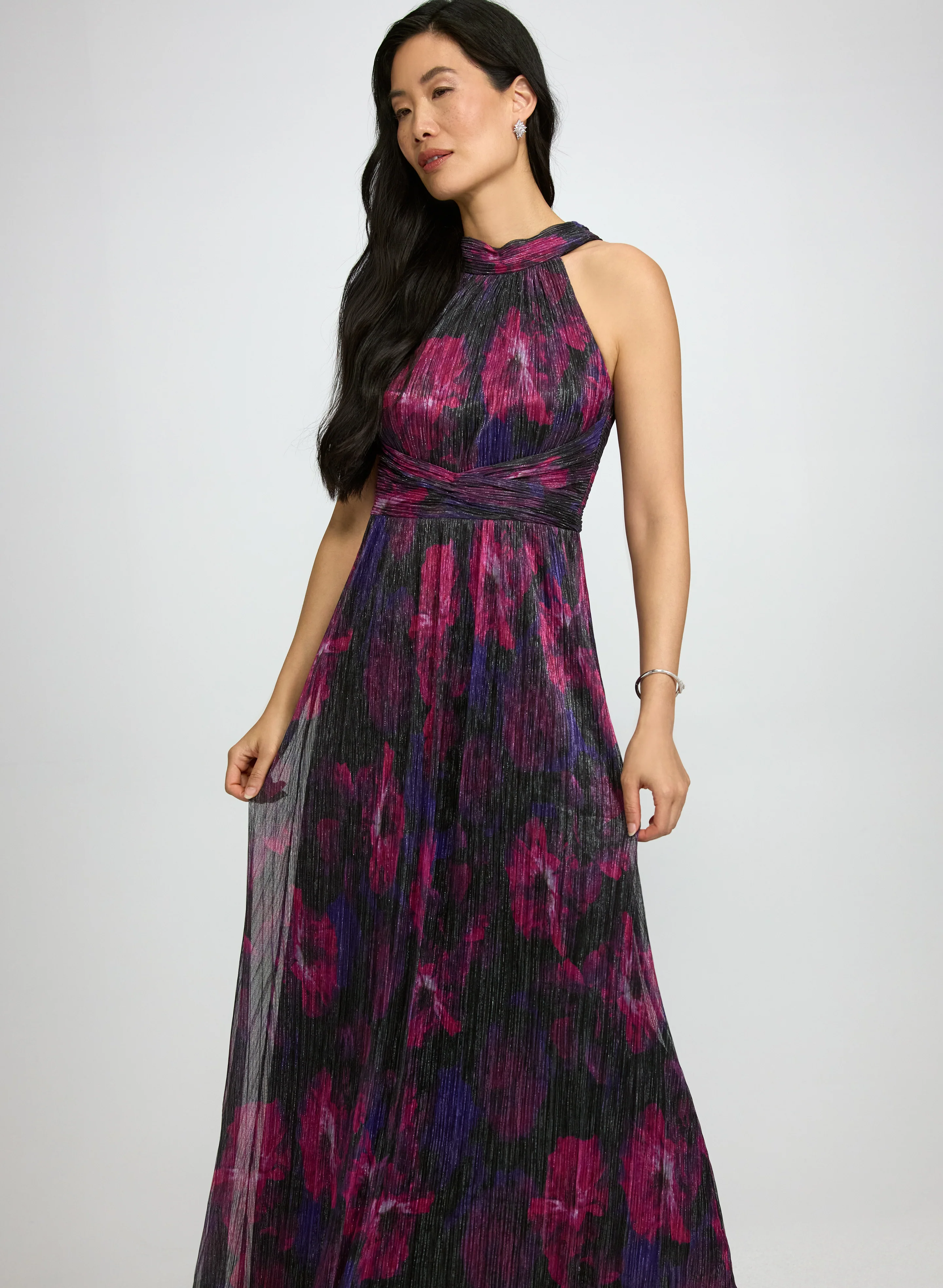 Floral Halter Neck Dress - Image 7
