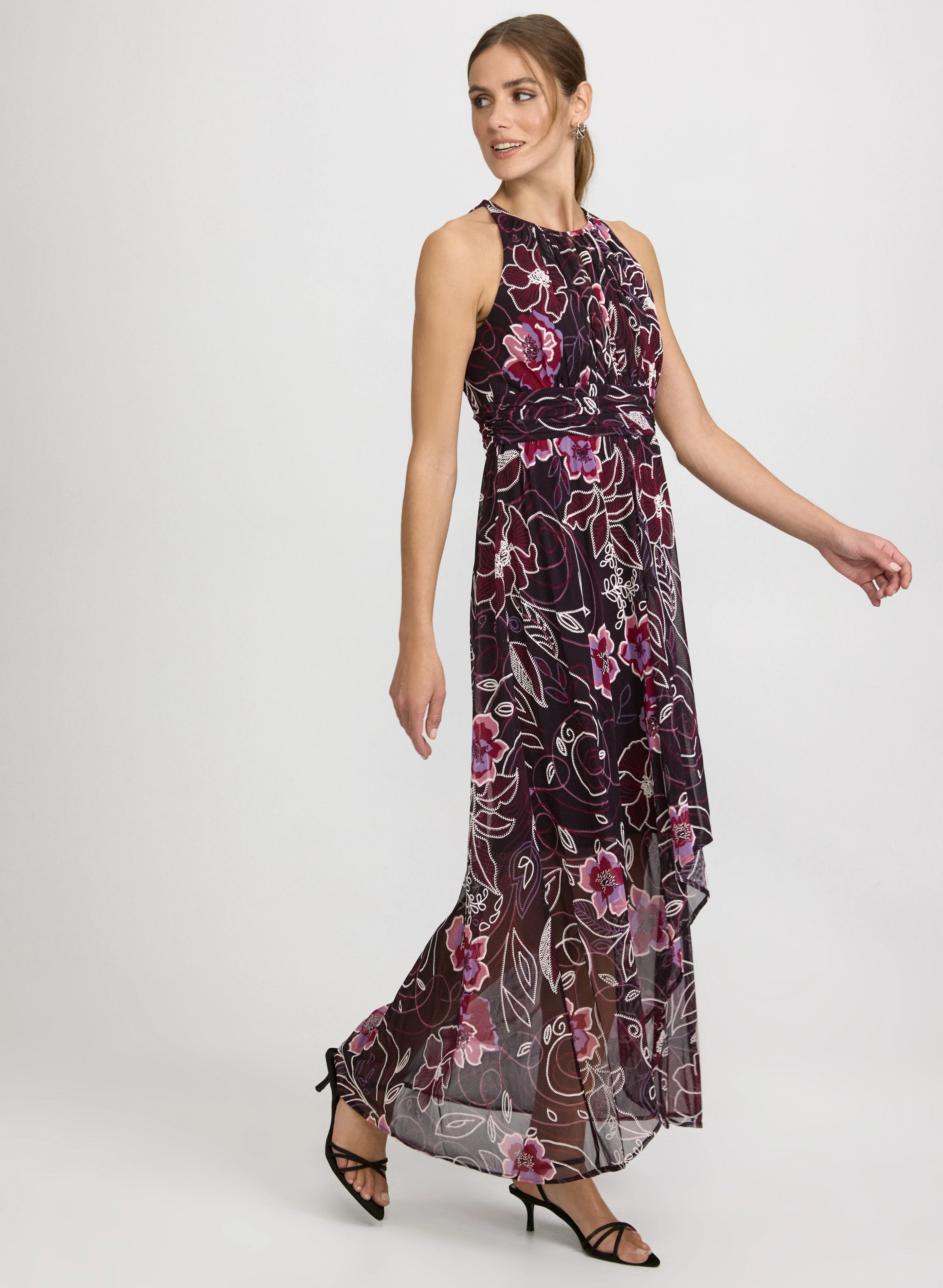 Floral High-Low Dress - Image 3
