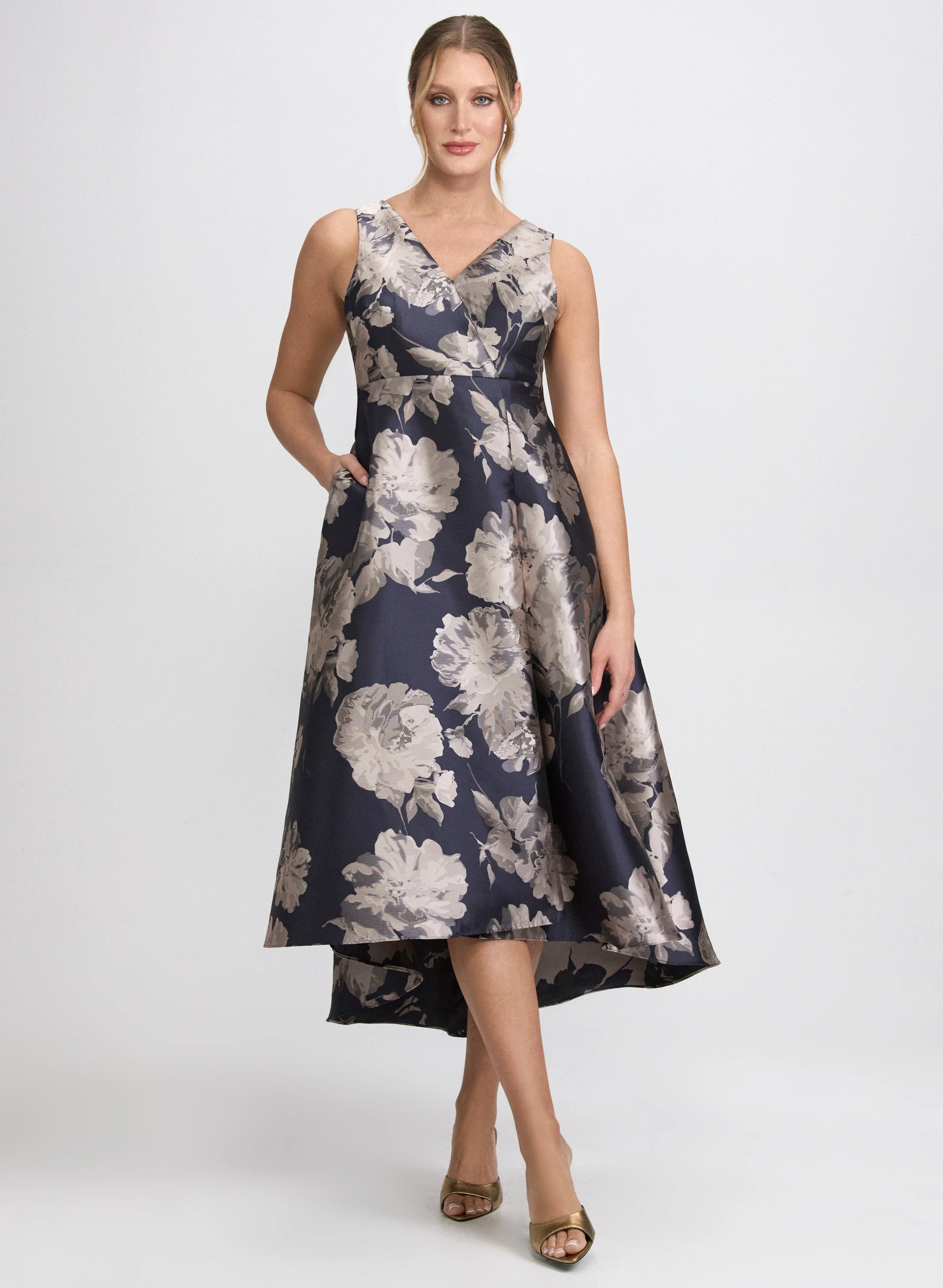 Floral Jacquard Dress