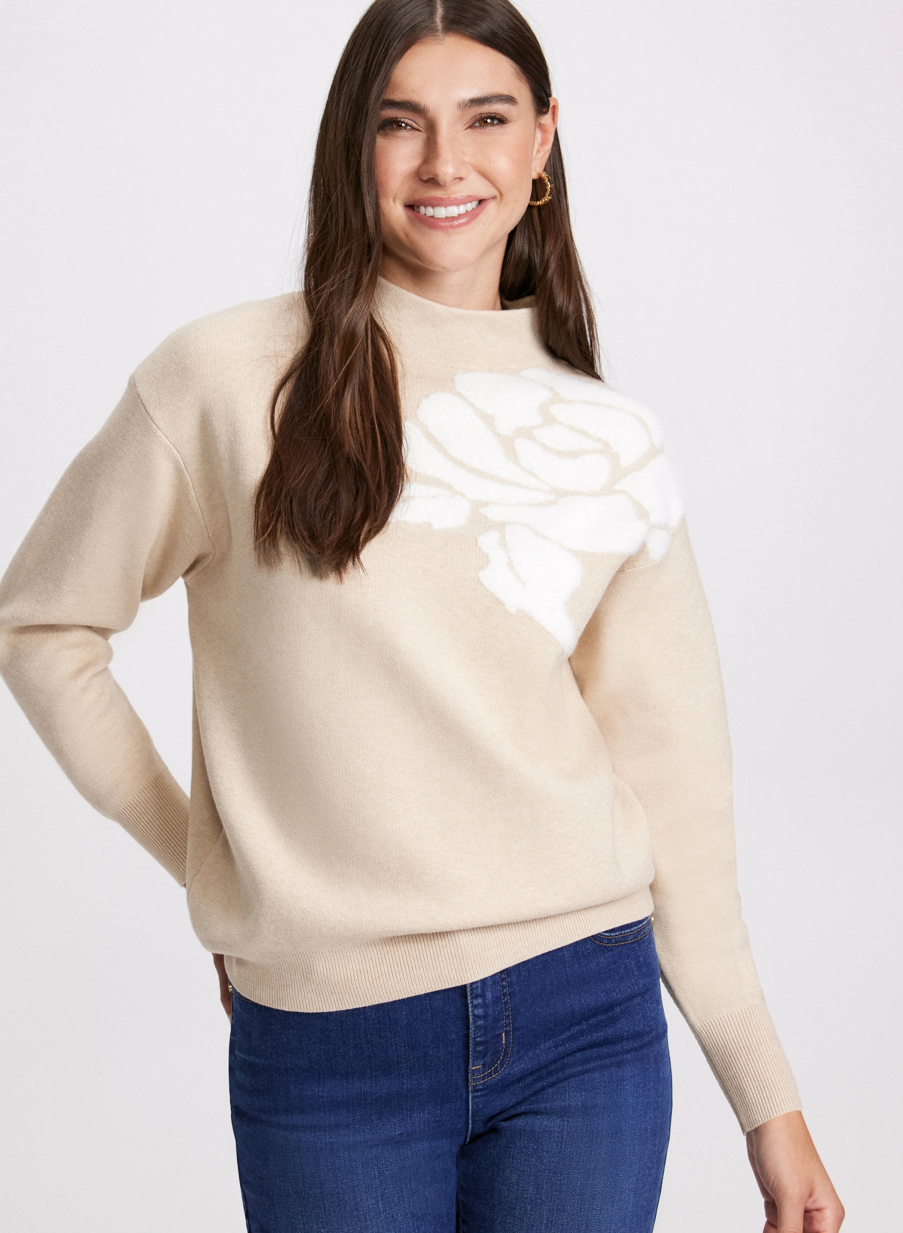 Floral Jacquard Sweater - Image 4