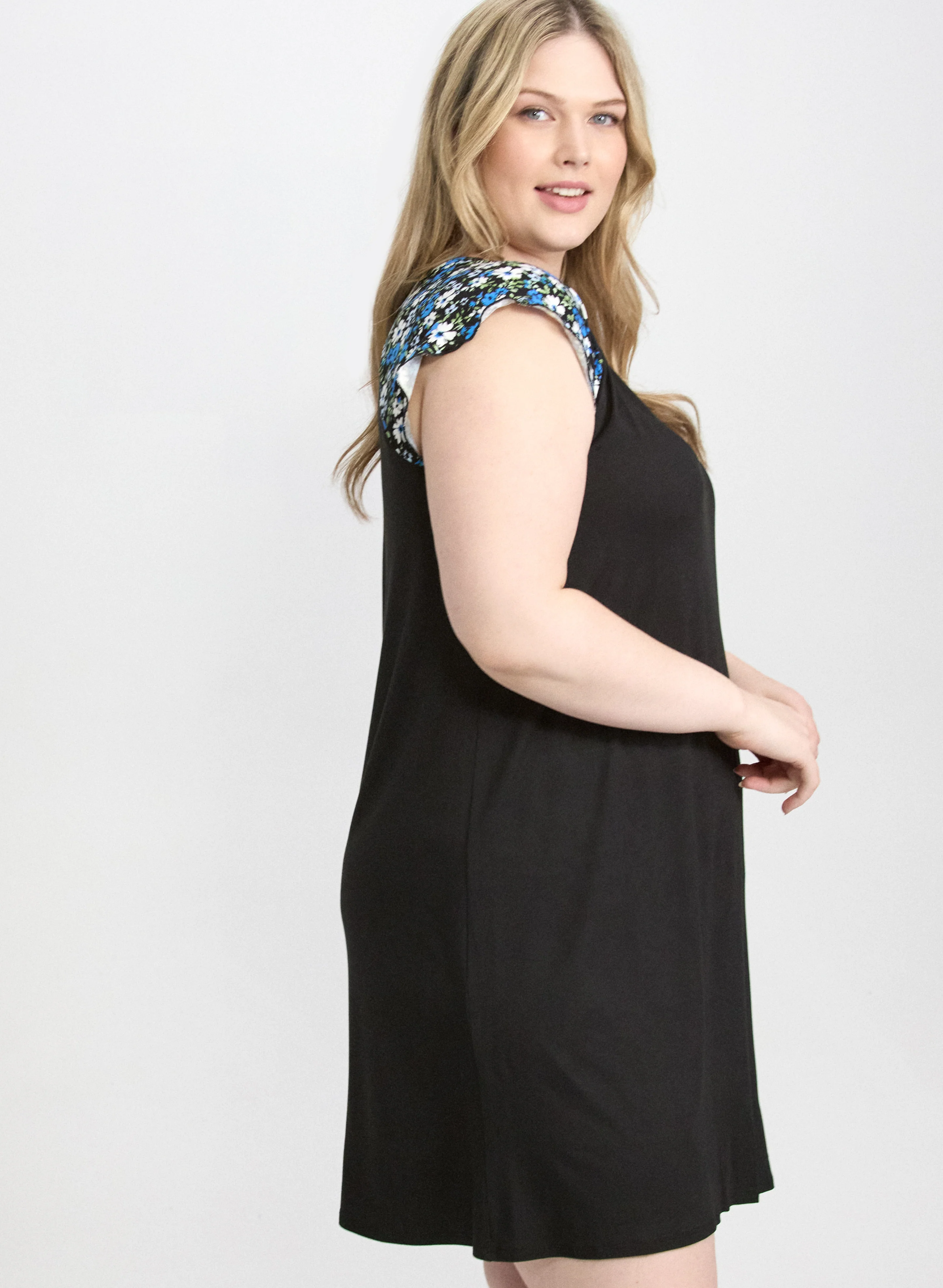 Floral Jersey Night Dress - Image 3
