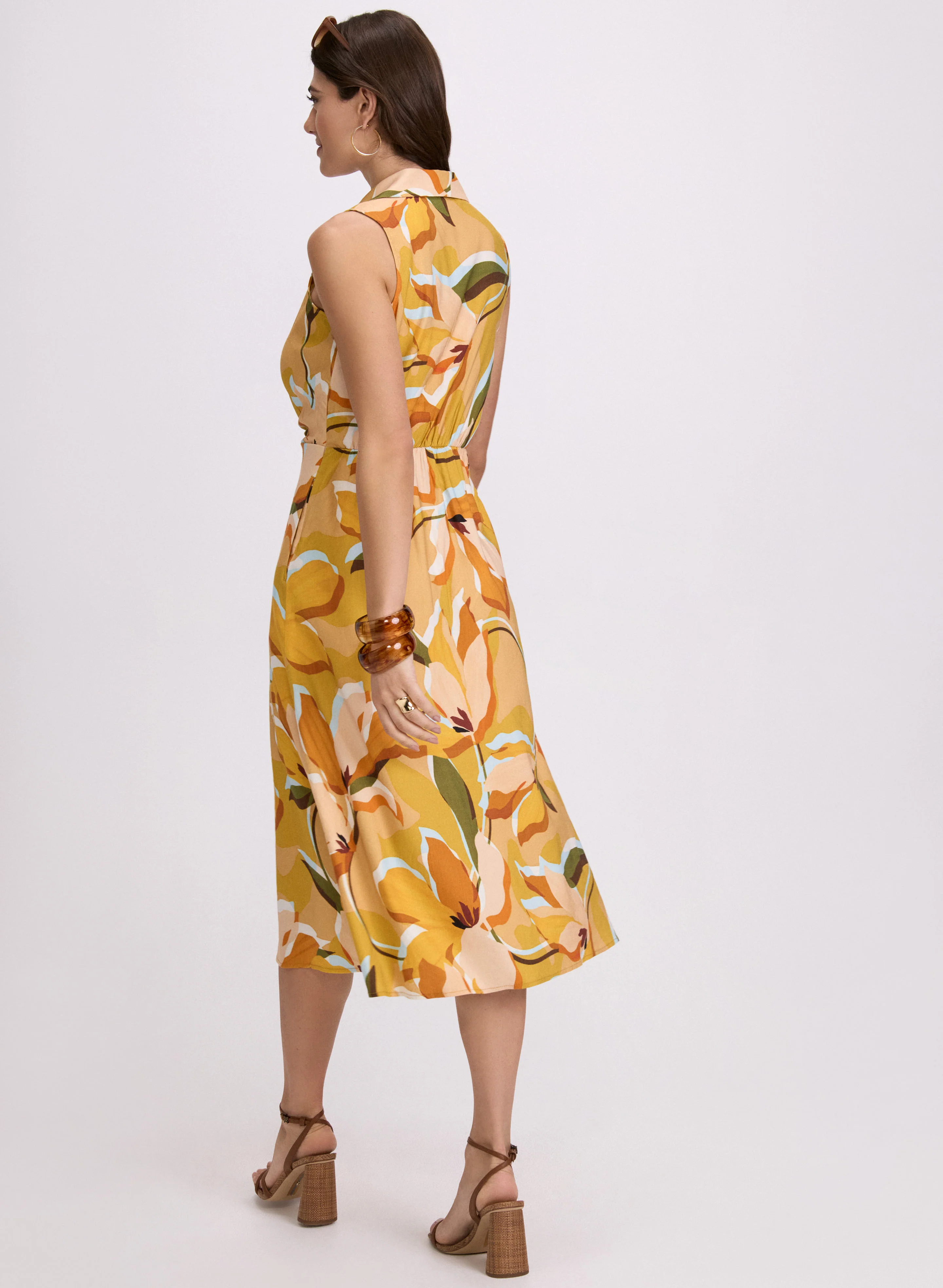 Floral Linen-Blend Dress - Image 4