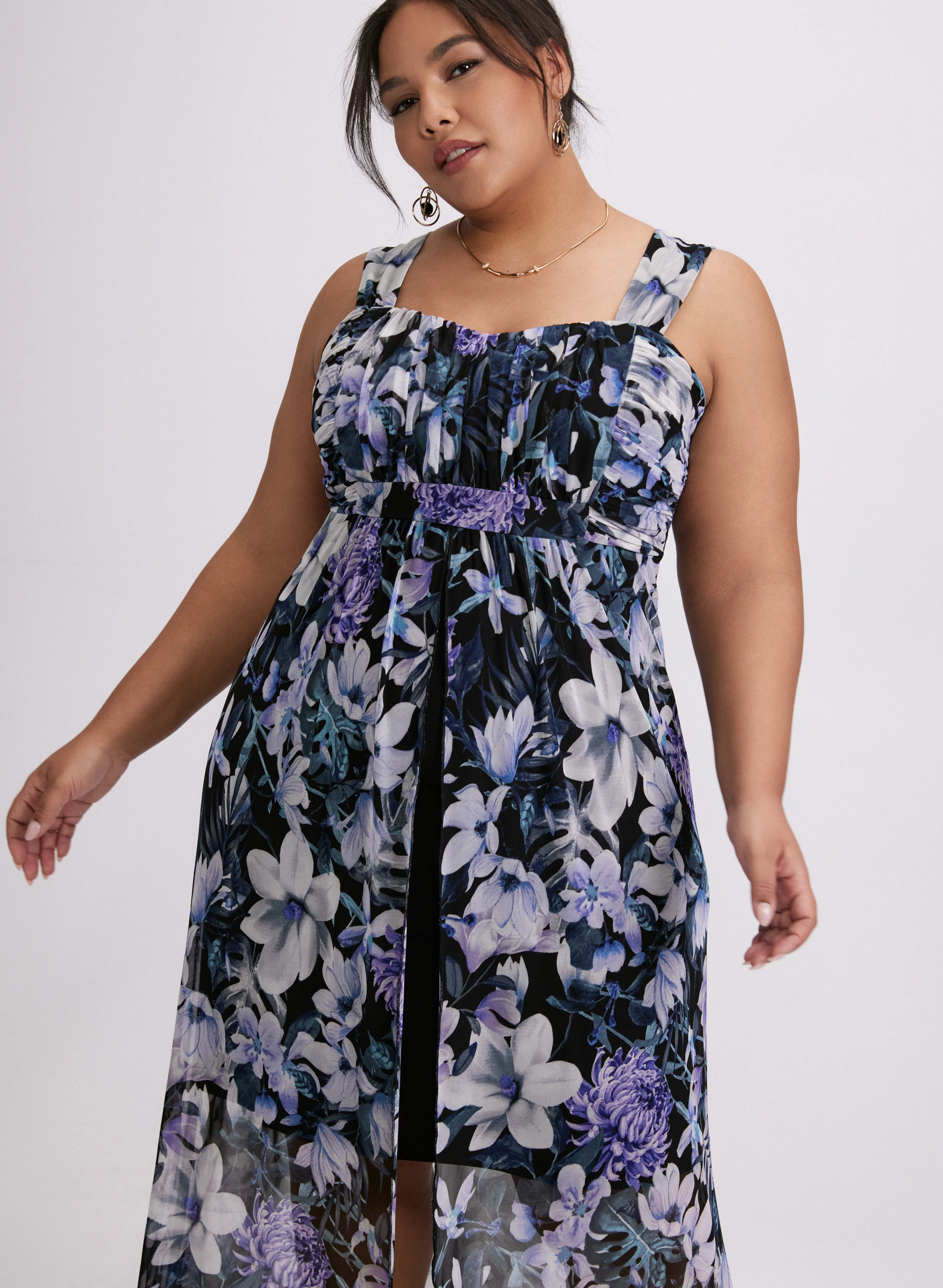 Floral Mesh Dress - Image 4