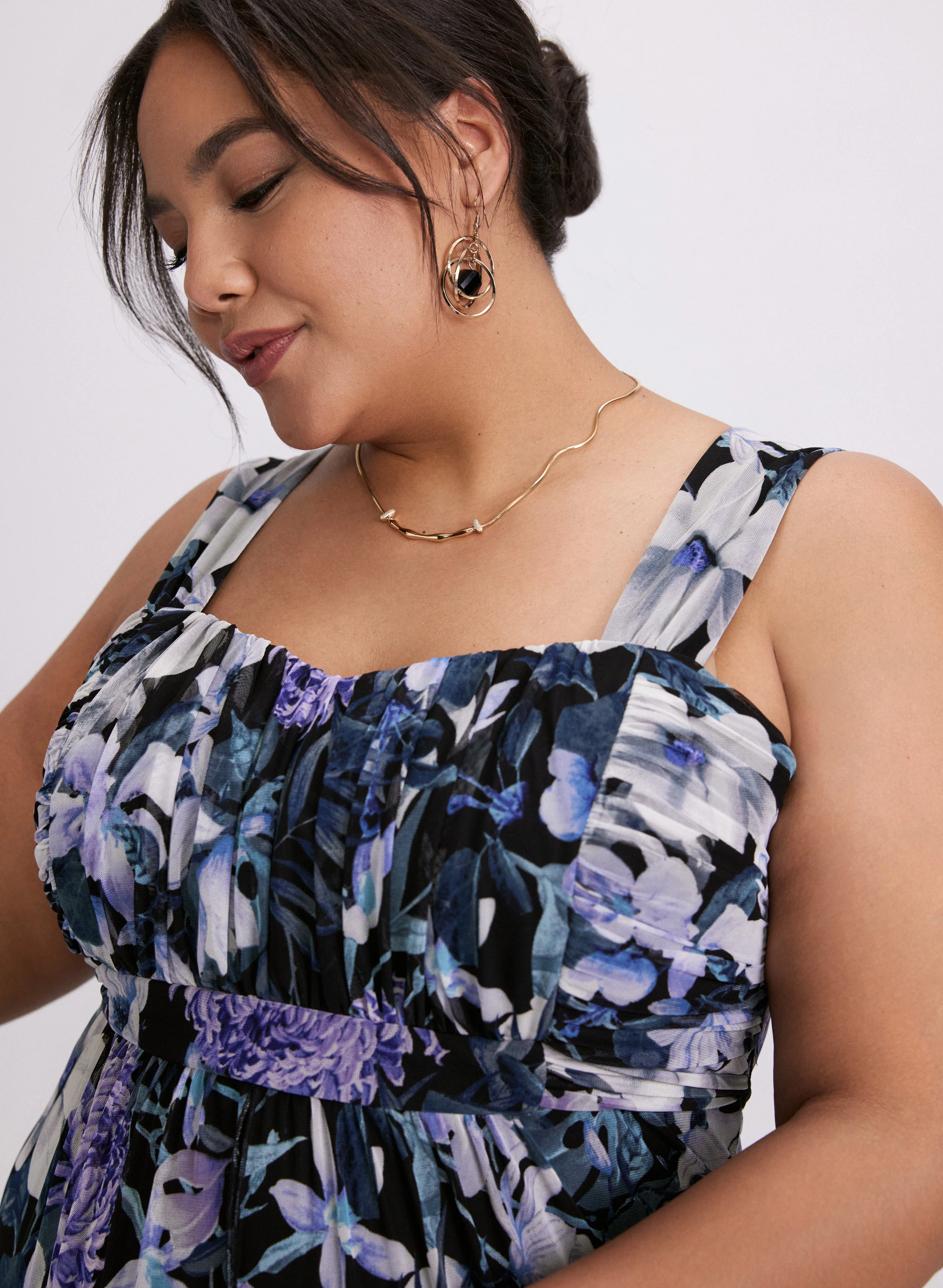Floral Mesh Dress - Image 5