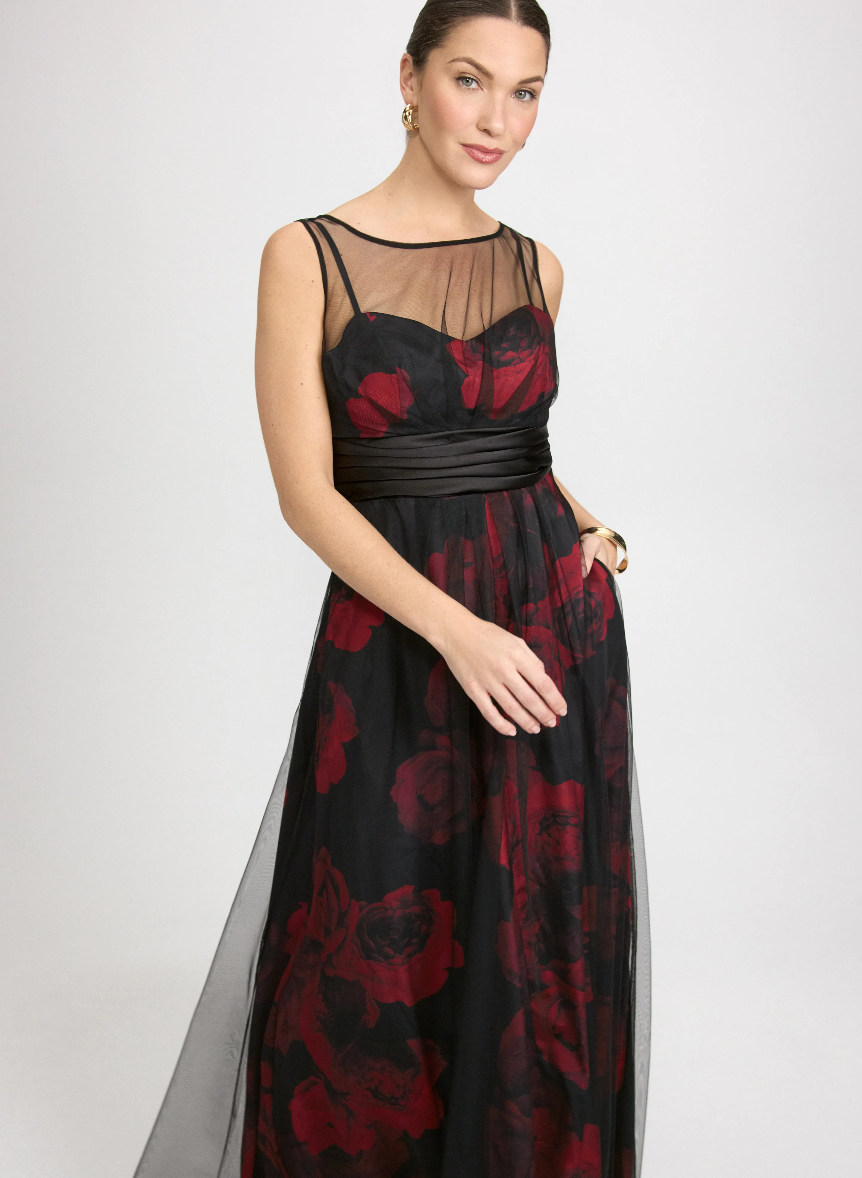 Floral Mesh Dress - Image 5