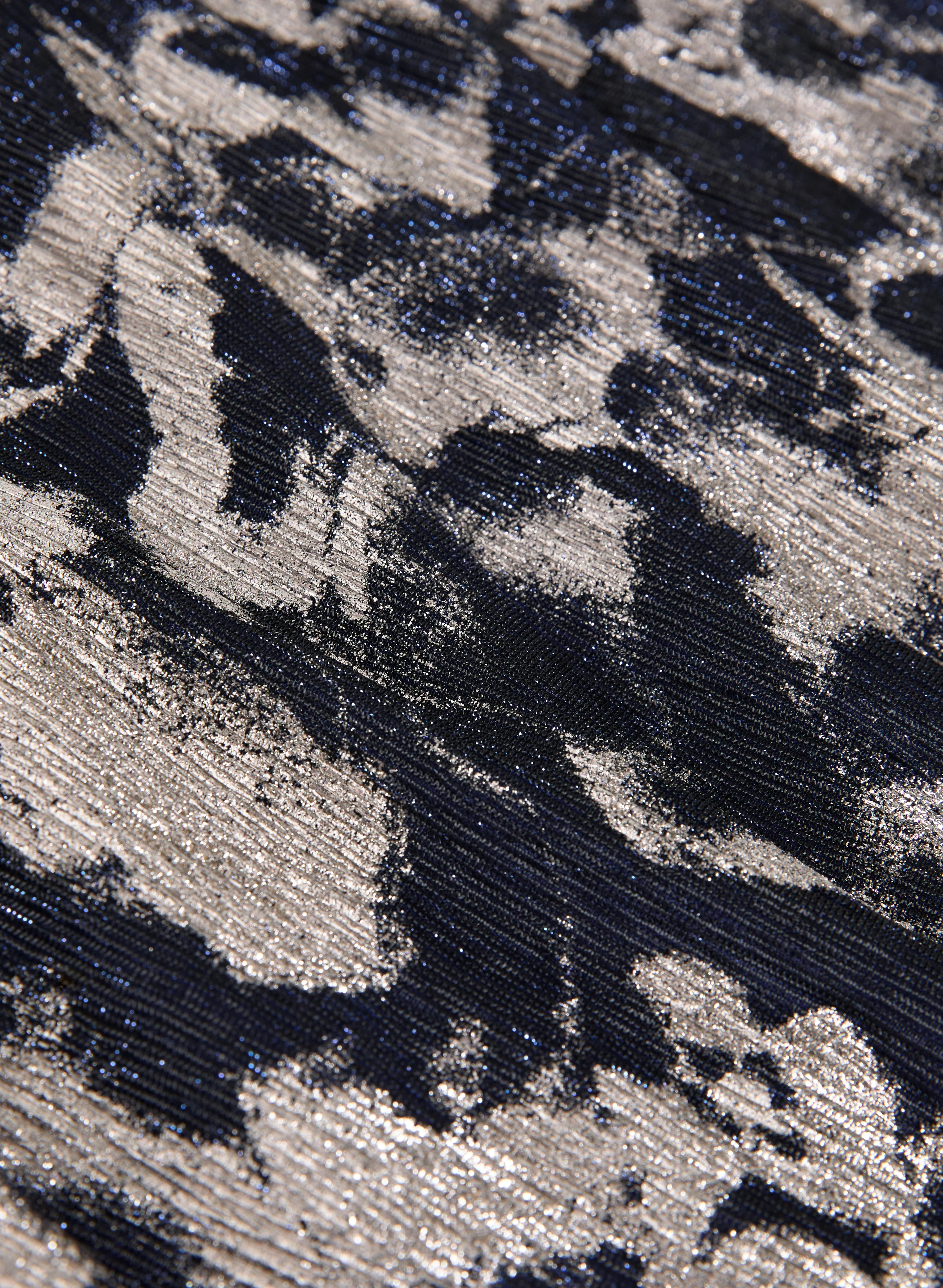Floral Metallic Dress - Image 7