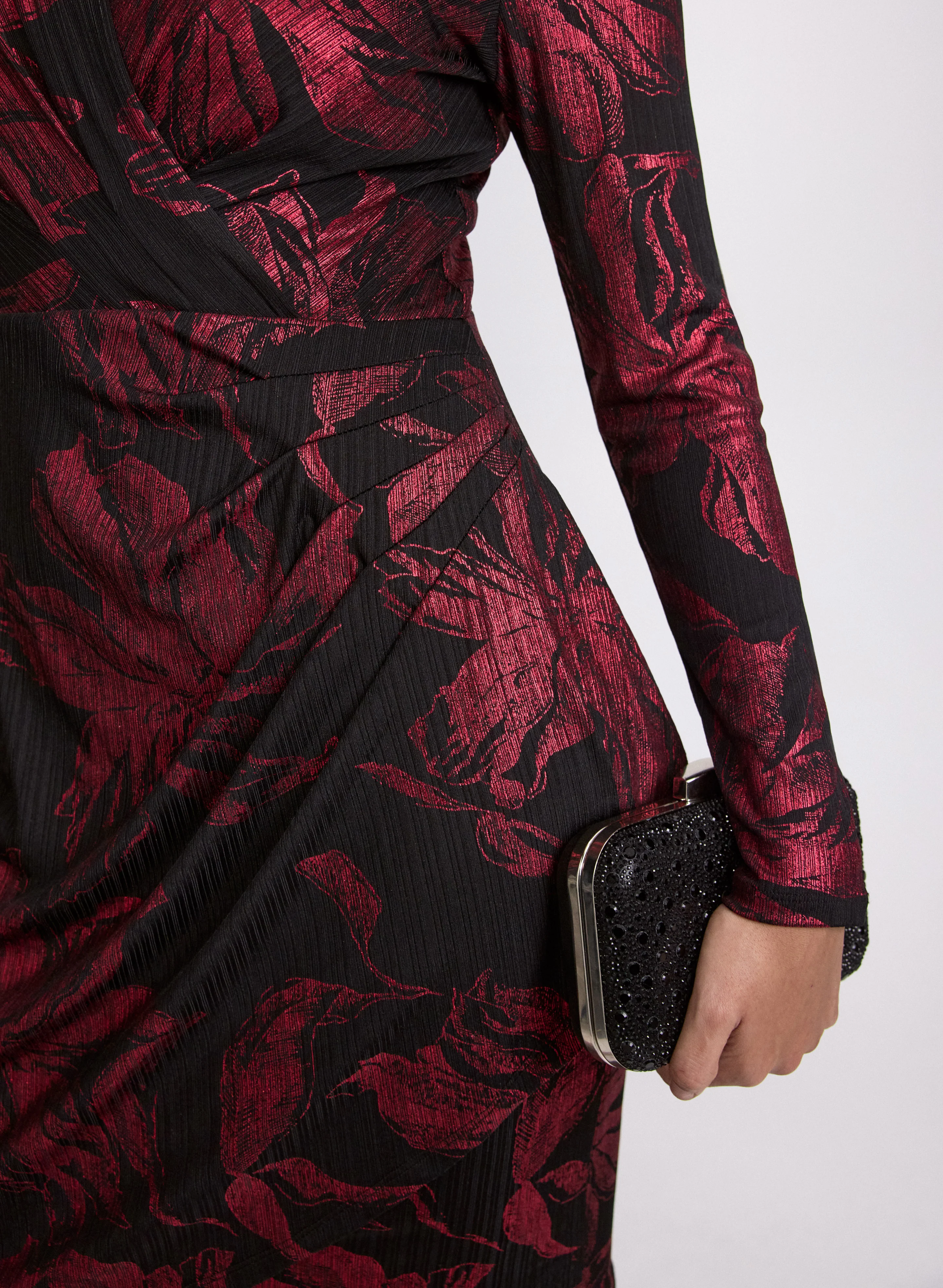 Floral Metallic Dress - Image 7