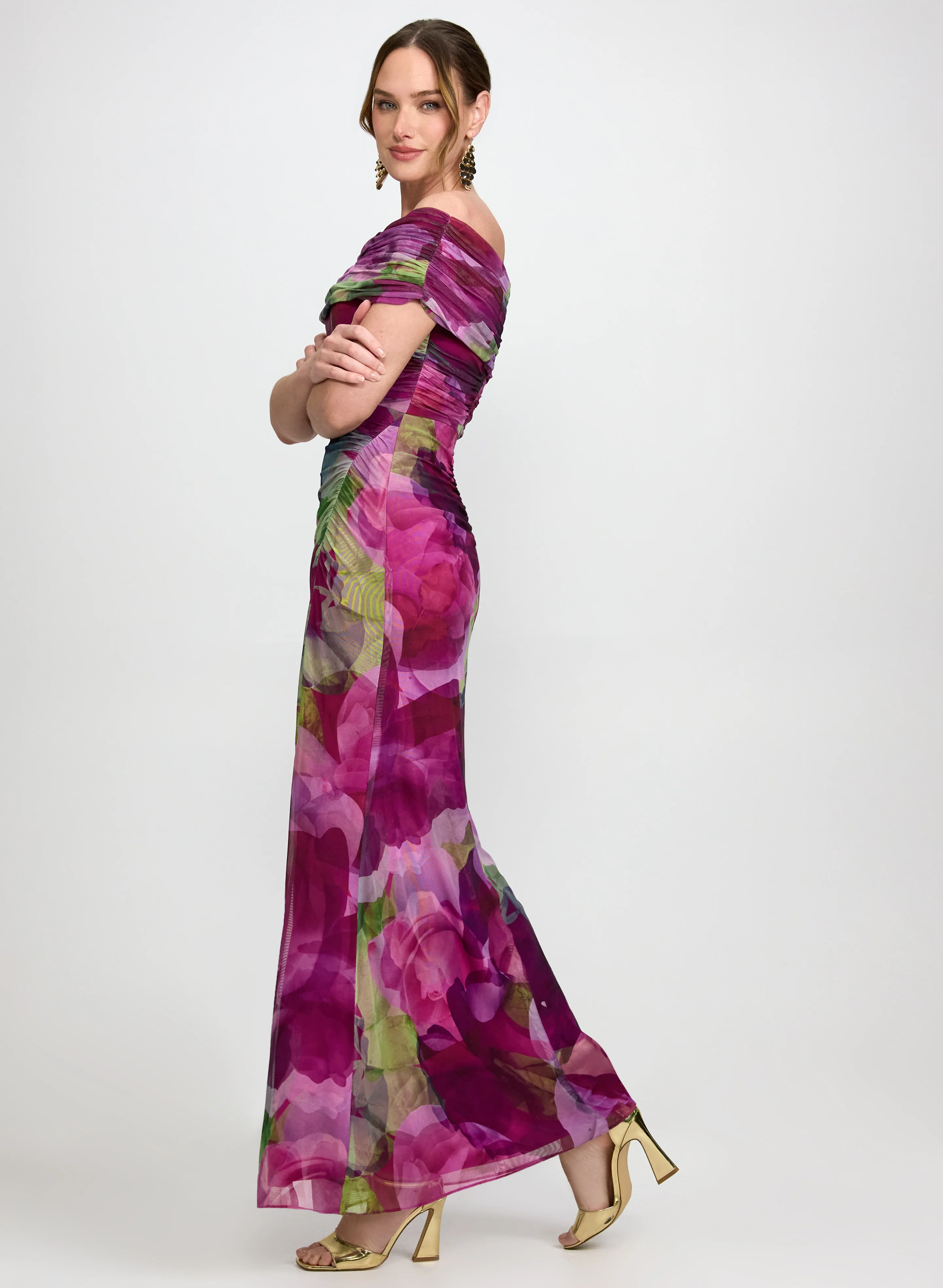 Floral Off-Shoulder Dress - Image 3