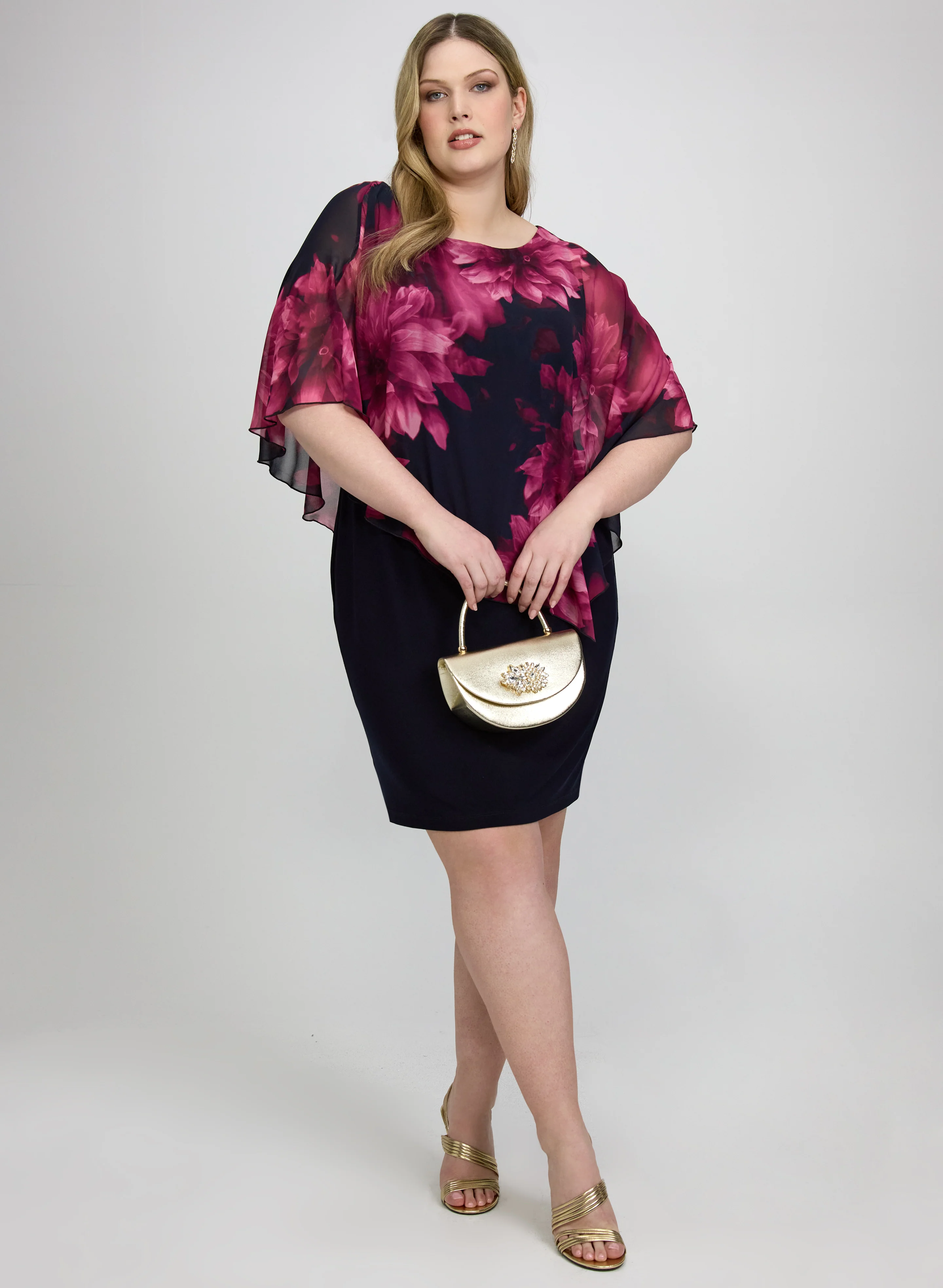 Floral Overlay Dress