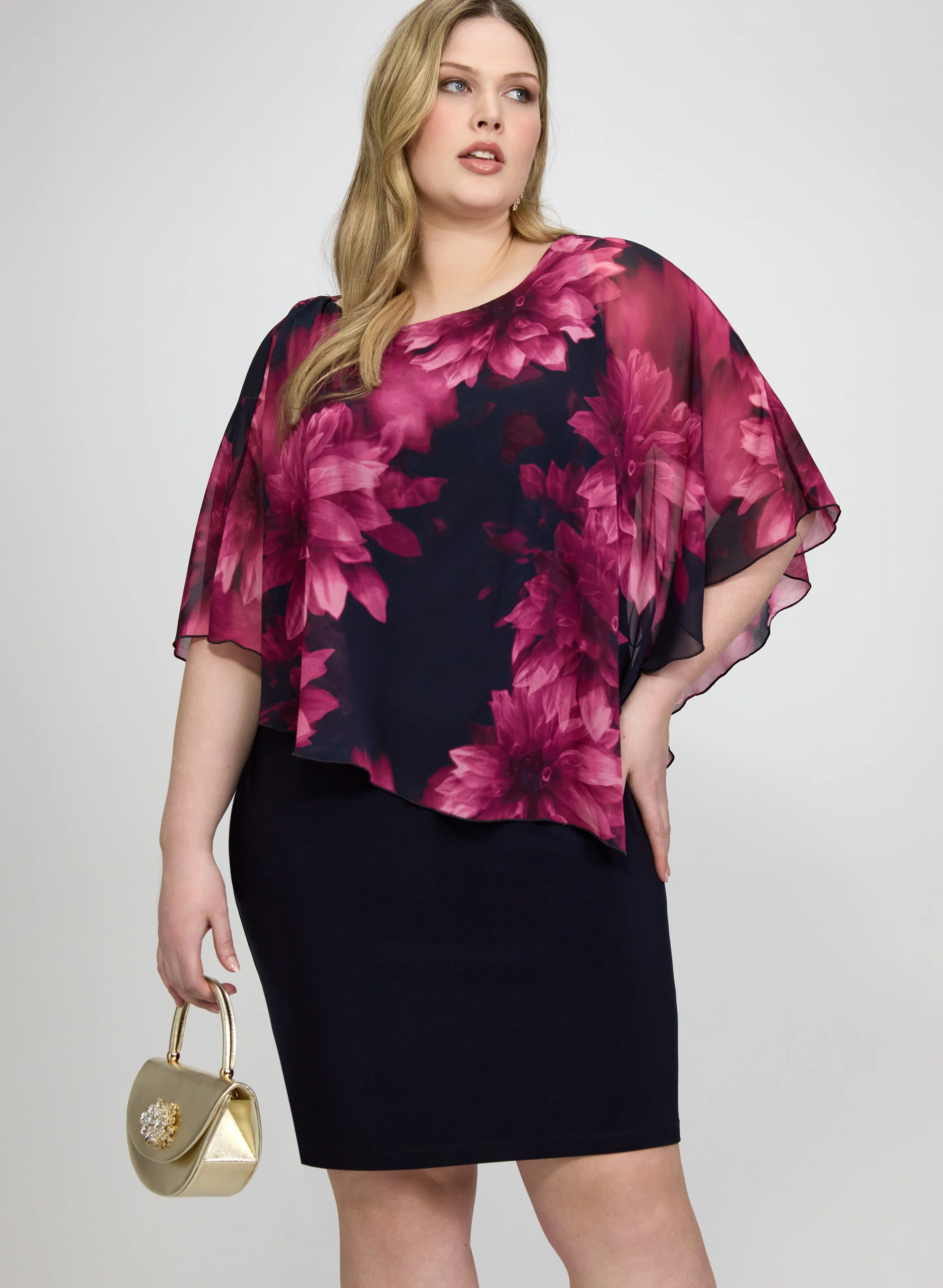 Floral Overlay Dress - Image 4