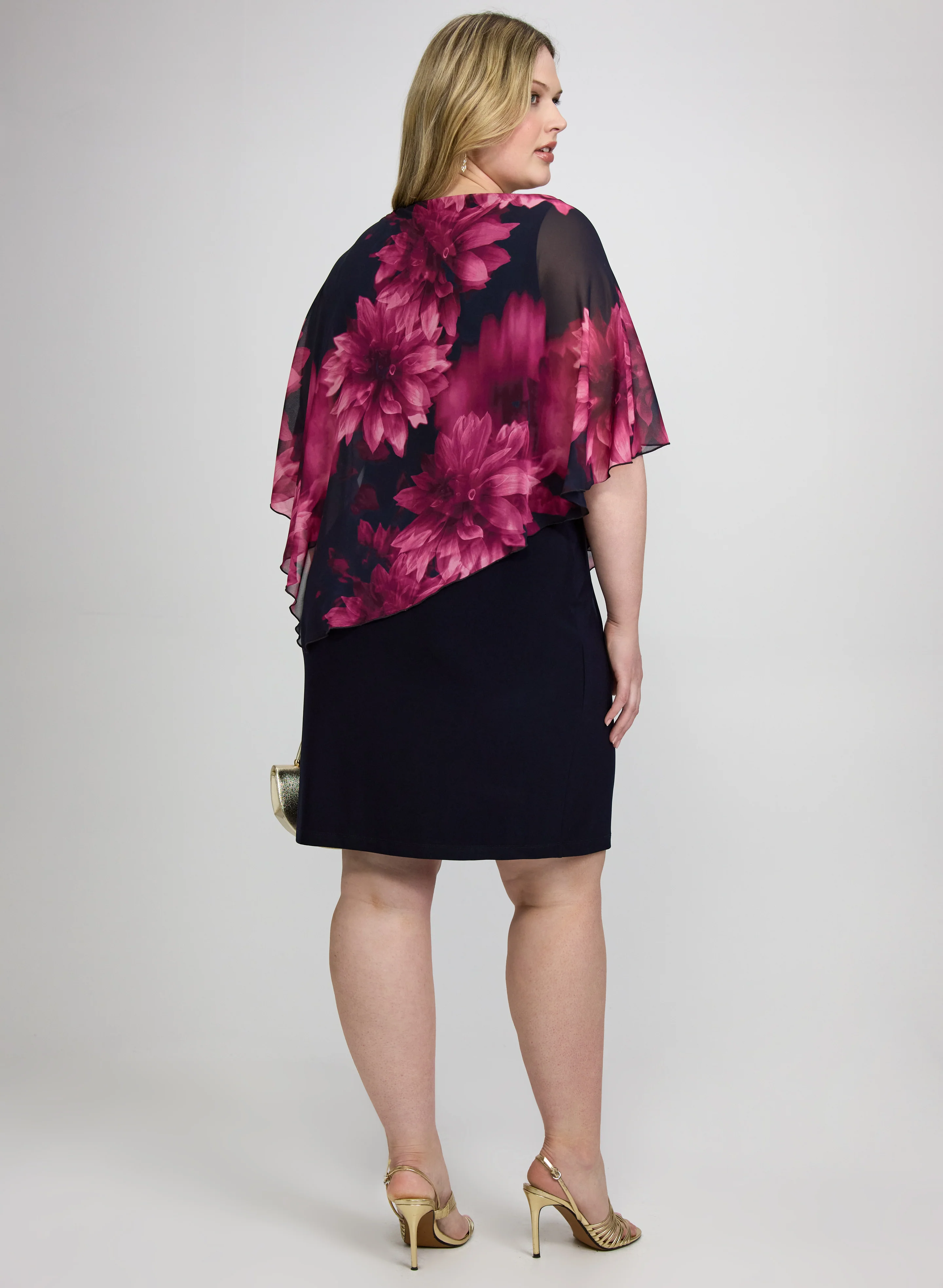 Floral Overlay Dress - Image 5