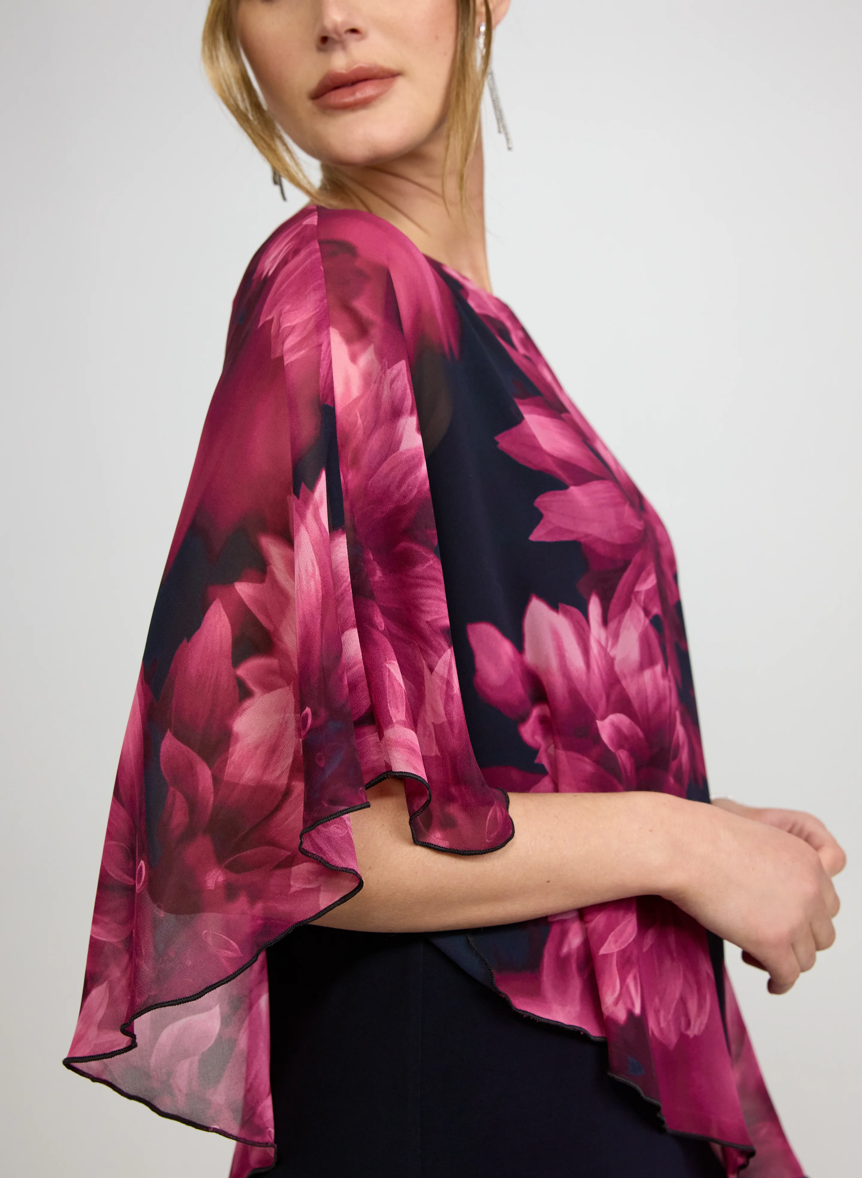 Floral Overlay Dress - Image 5