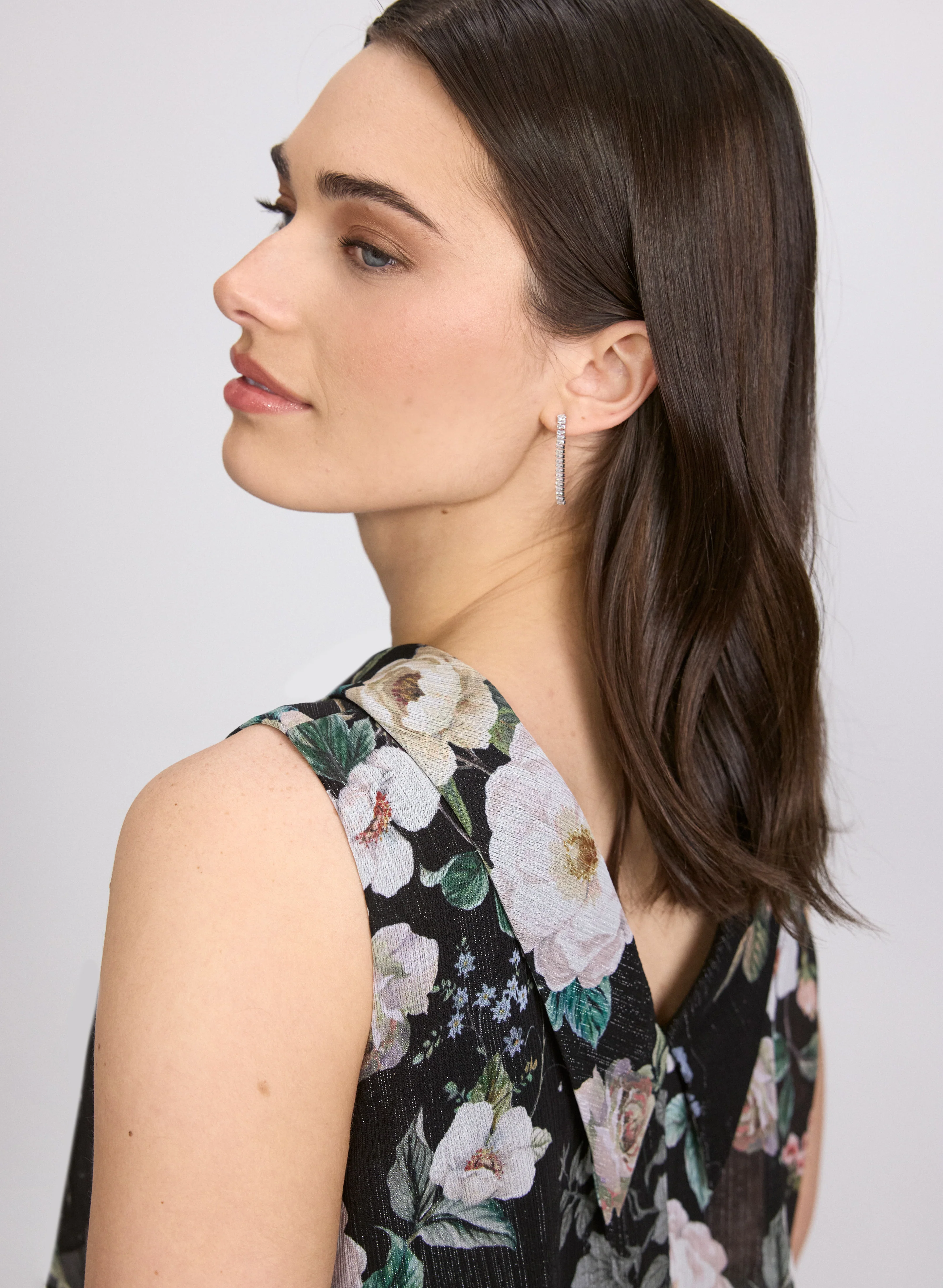 Floral Pattern Tiered Dress - Image 3